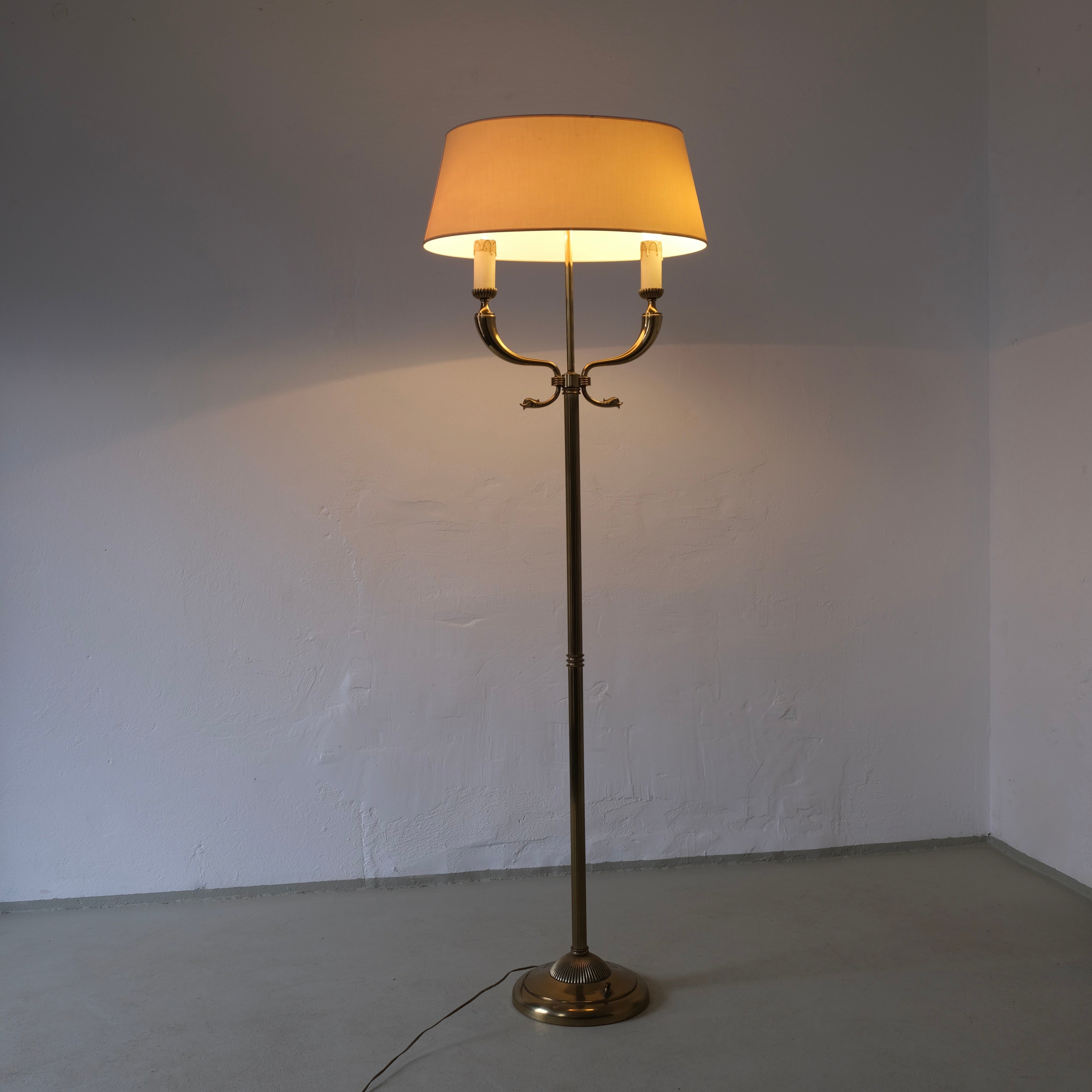 Maison Jansen Neoclassical Brass Floor Lamp | France | 1960s — view 9