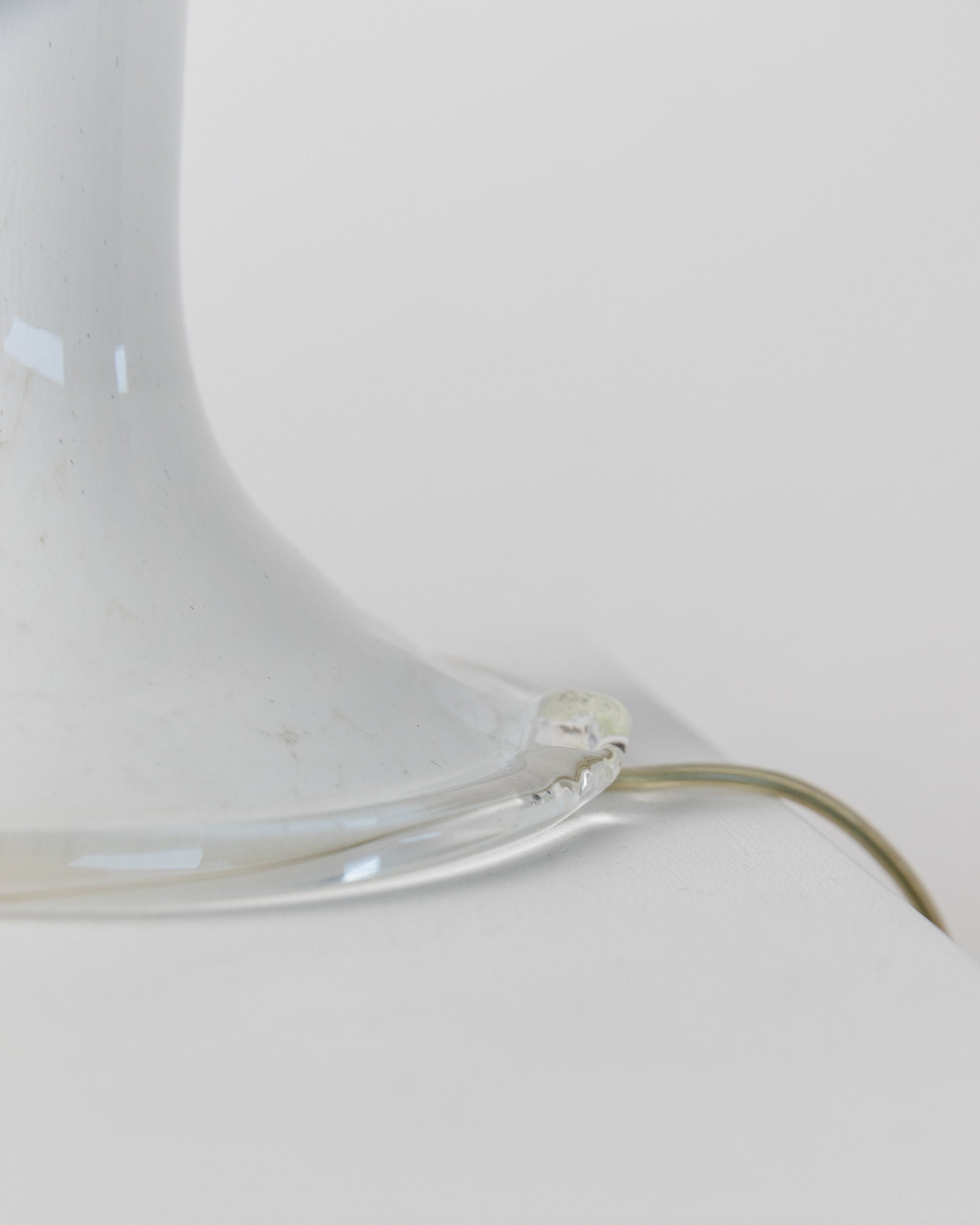Murano Glass Table Lamp, Italy 1980s — close-up of glass base and cord