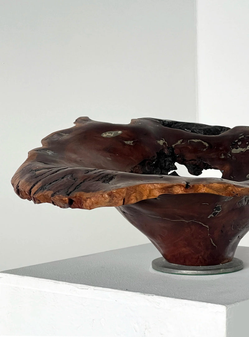 Australian Burl & Pewter bowl — detail view
