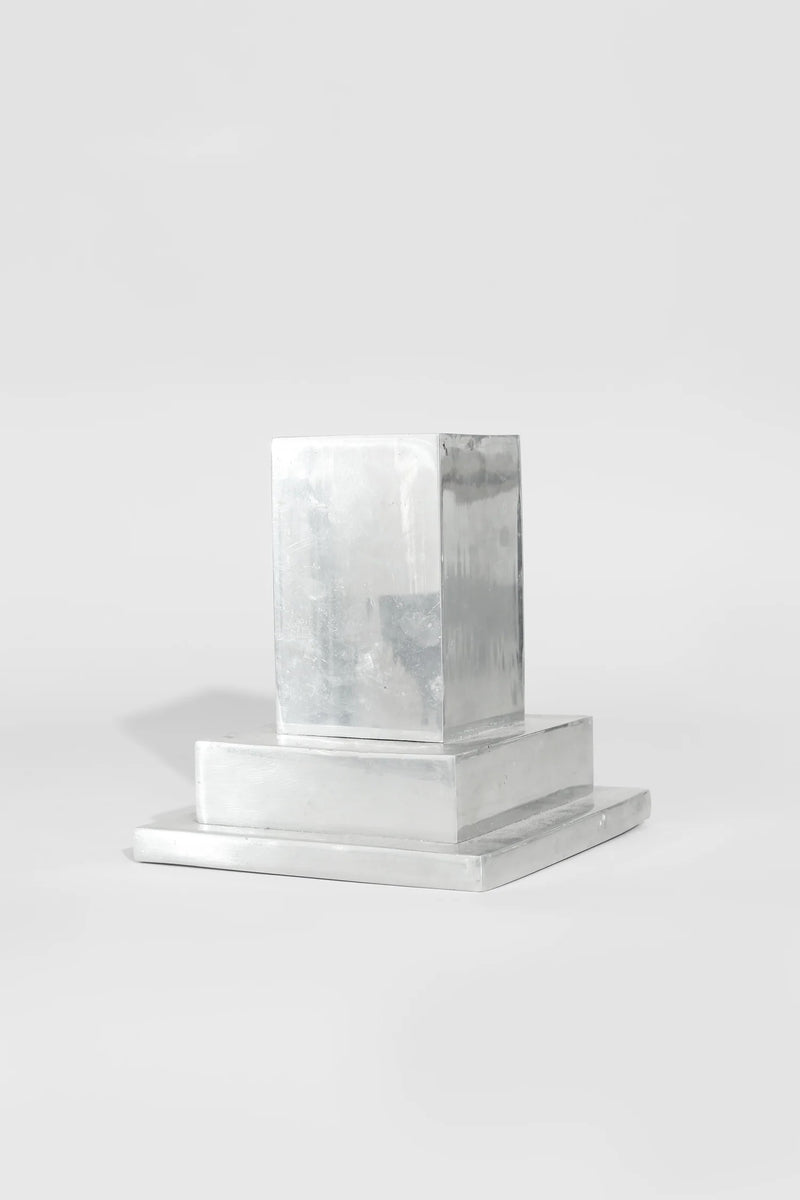 Art Deco Coin Bank by Villa | The Oblist — polished aluminum finish