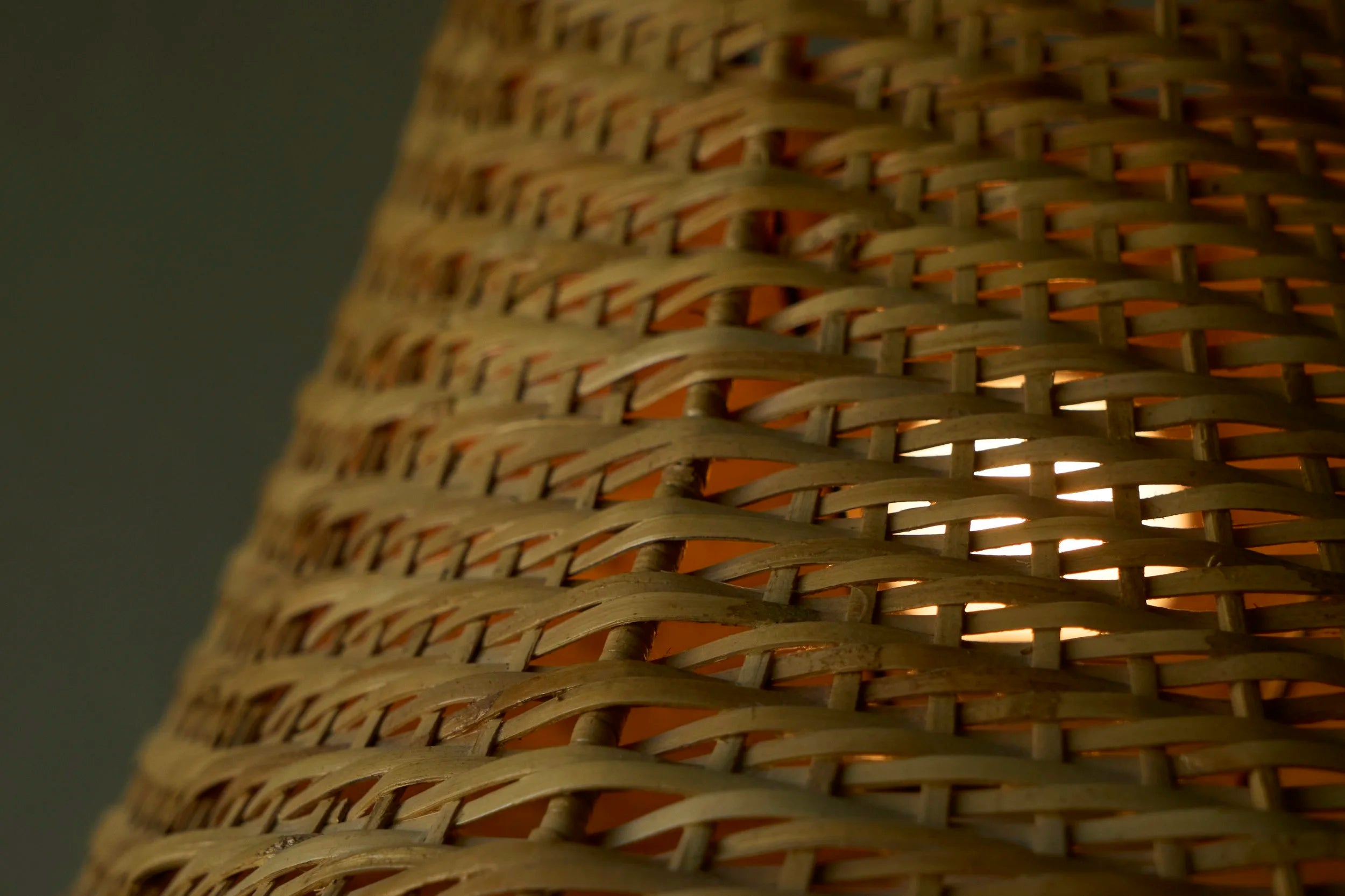 Swedish Grace Table Lamp with Rattan Shade, Sweden 1930s–1940s — in context