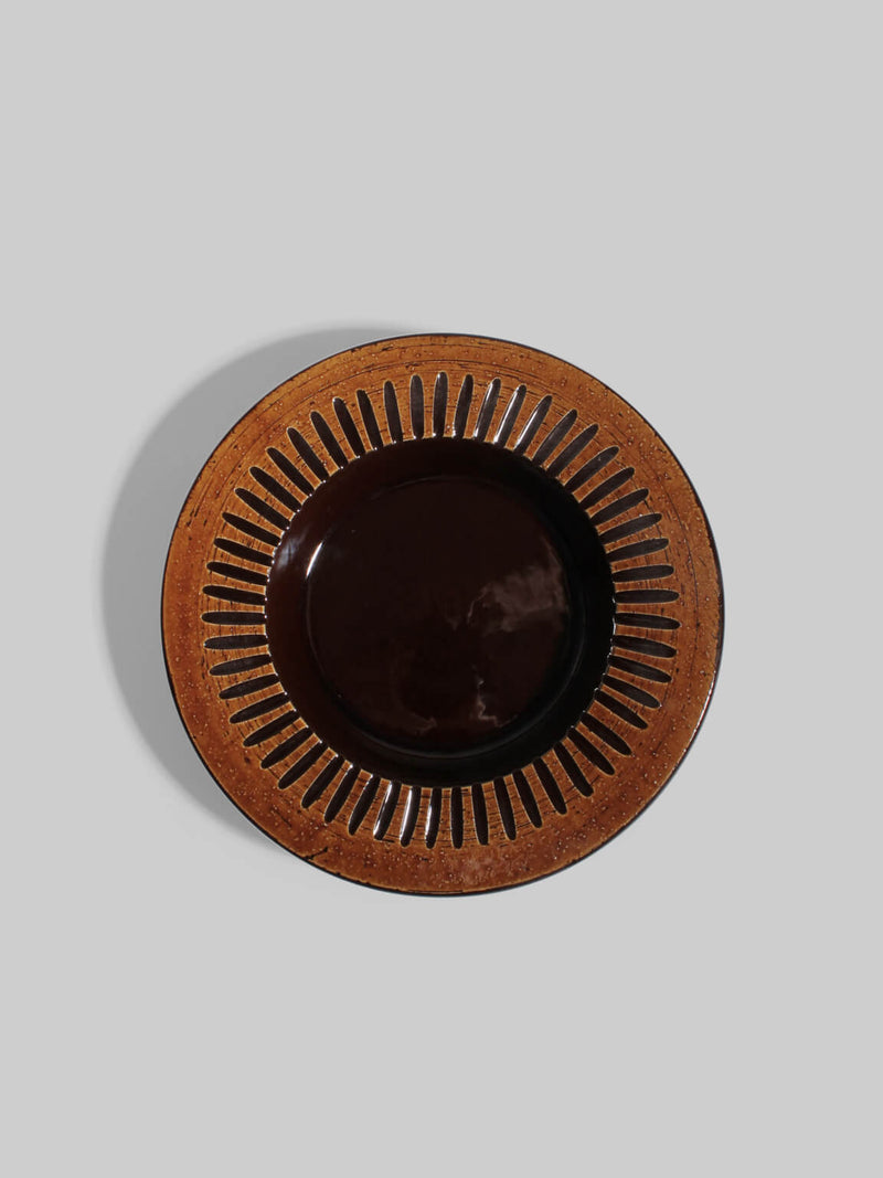 Eke Bjerén Decorative Sunflower Ceramic Plate by Vintage Stories | The Oblist