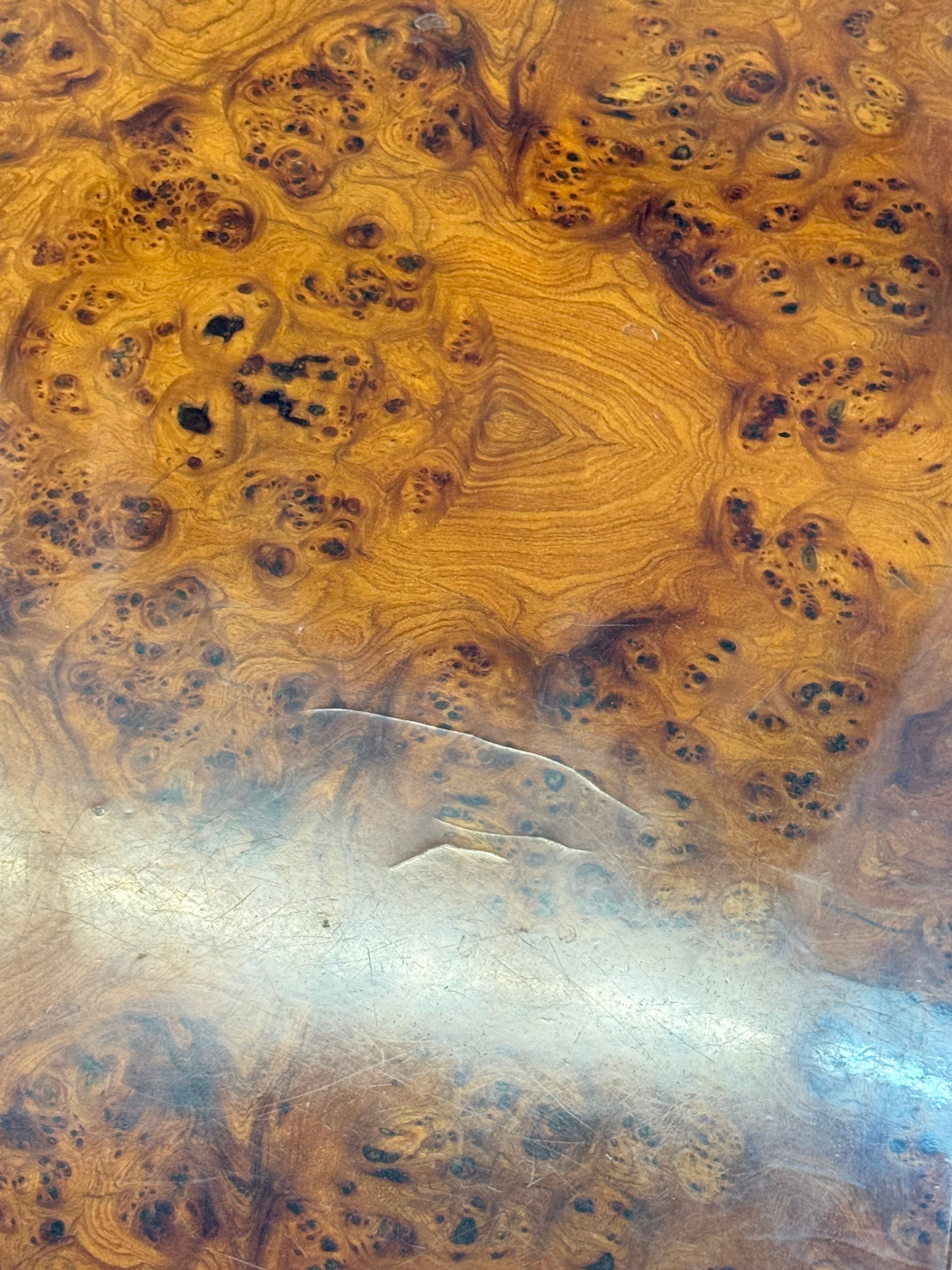 XL Square Coffee Table by Turri made of burl wood — view 12