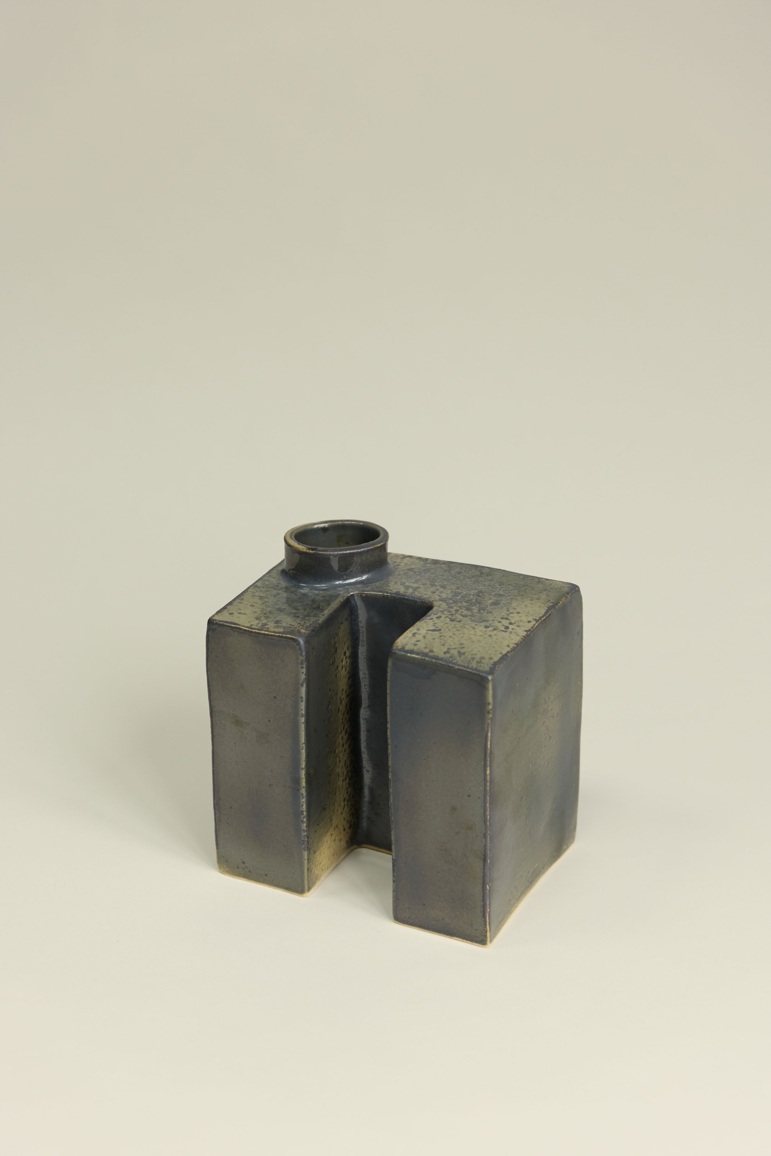 Brutalist Medium Glossy Ceramic Vase