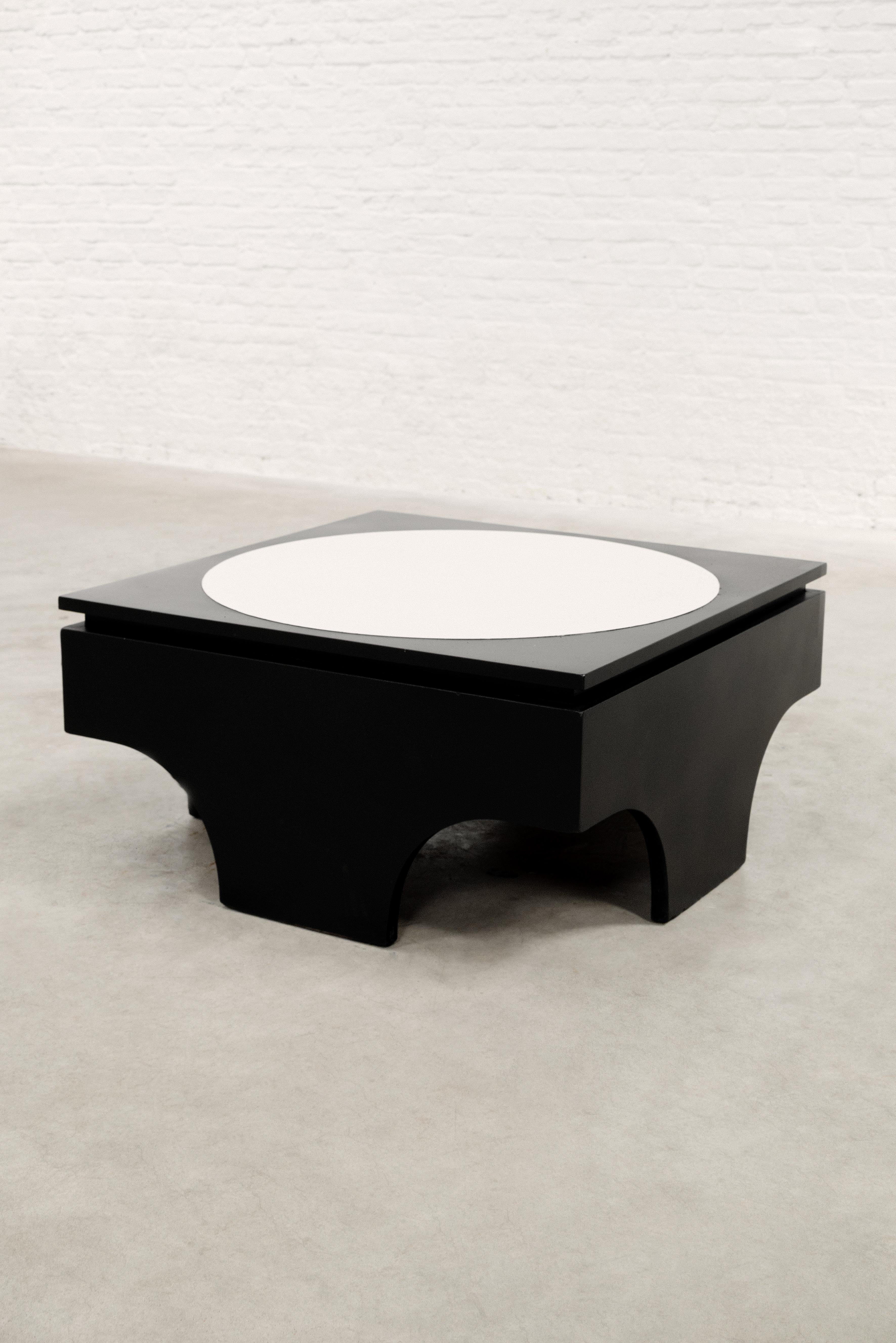 Coffee Table by Emiel Veranneman and Victor Vasarely, Belgium 1960s — lifestyle setting