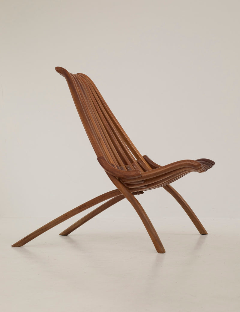 Vintage Artisanal Foldable Lounge Chair in Wood by DIG IN JAPAN | The Oblist — handcrafted wooden design