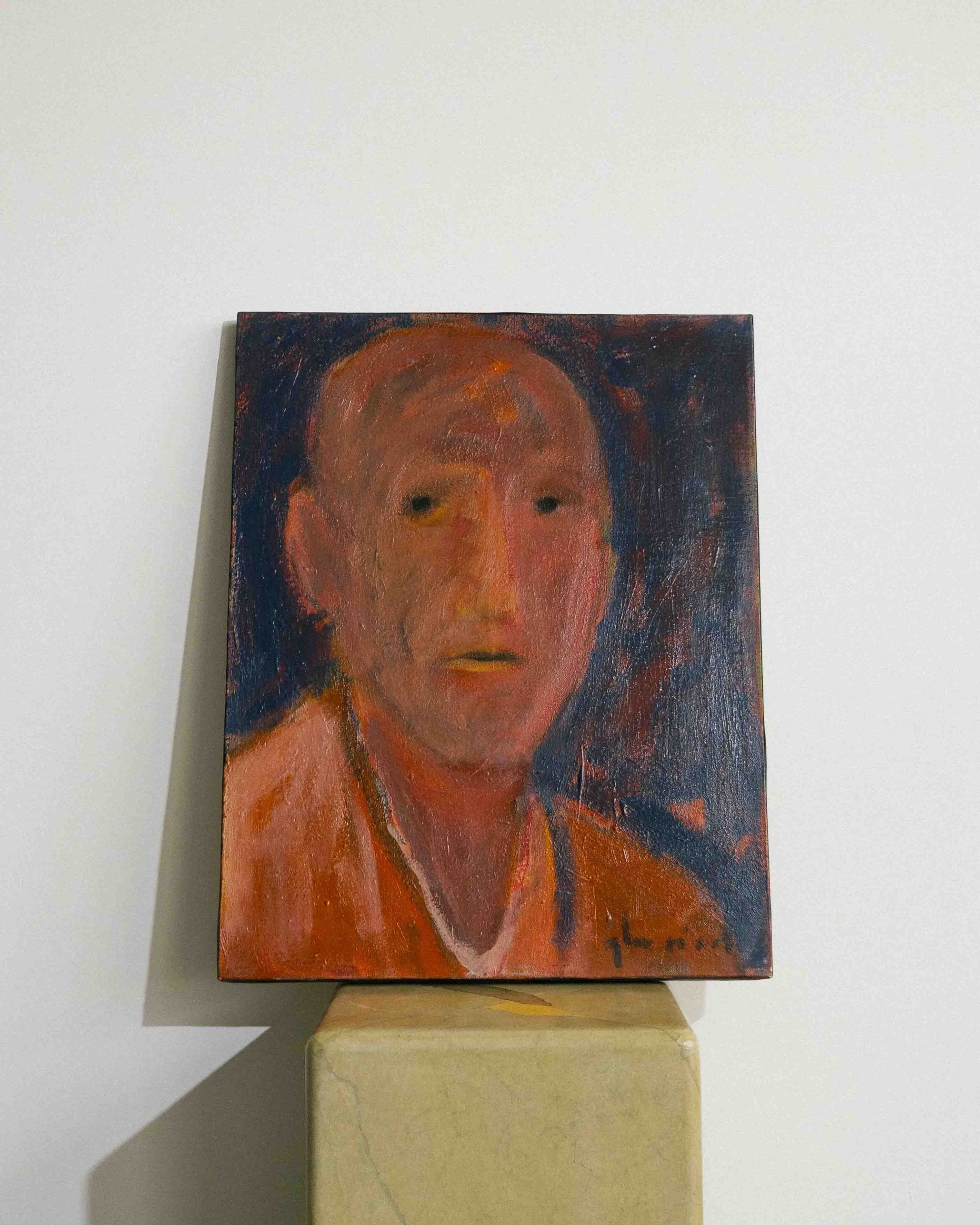 Glen Nicoll — Untitled Portrait (Oil on Canevas) - 1990s — side angle