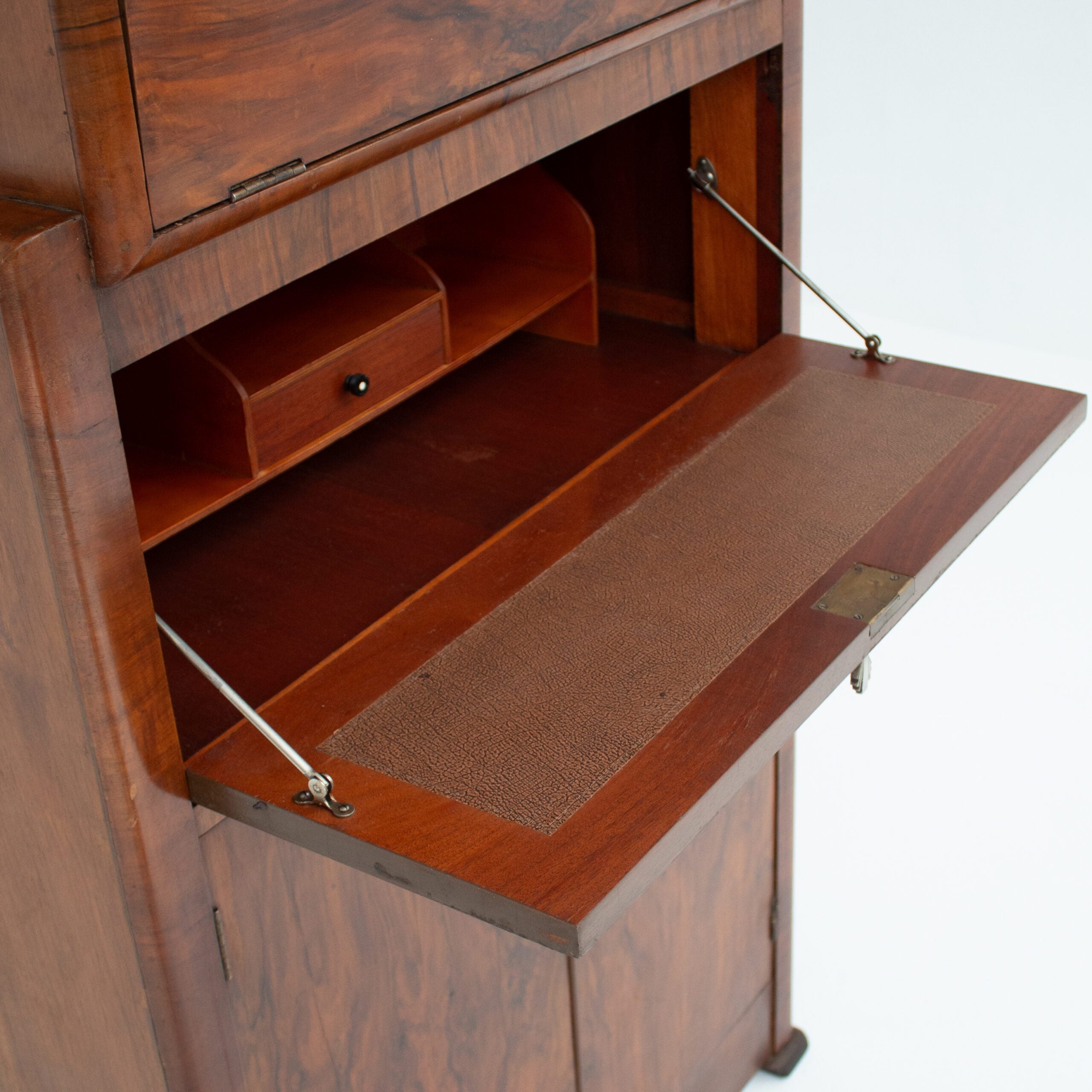 Vintage Biedermeier Secretary Cabinet in Walnut Veneer — view 9