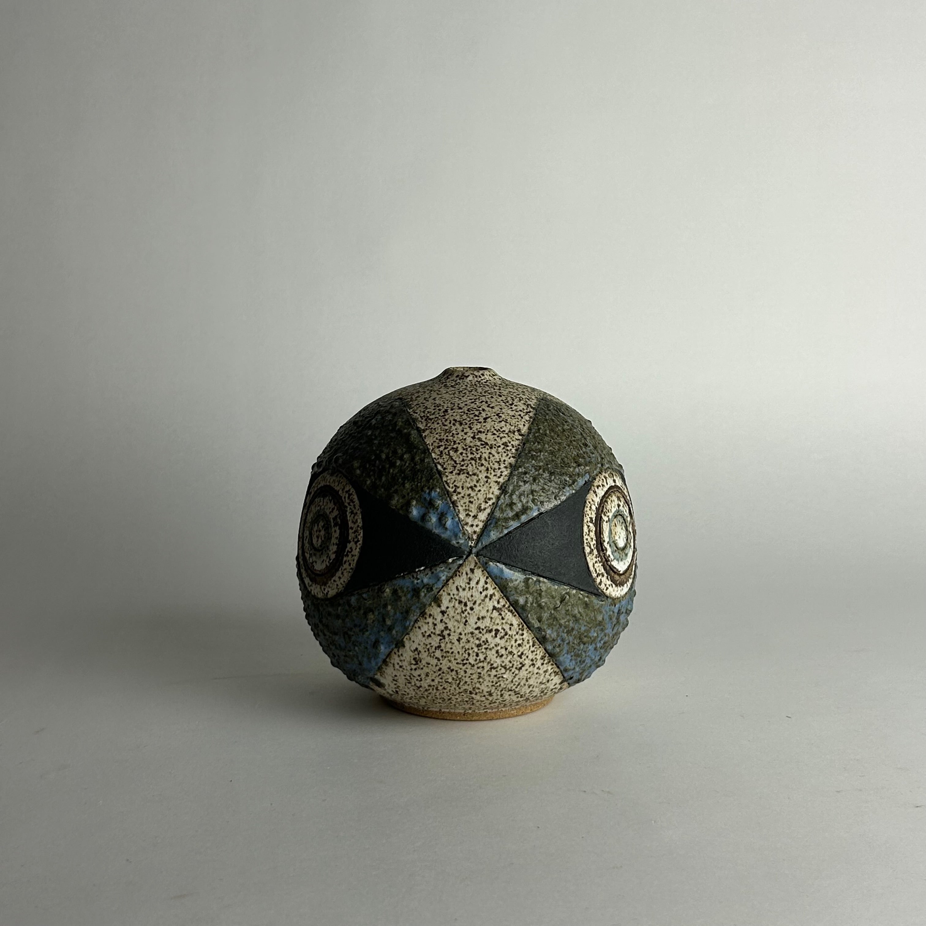 Glazed Ceramic Vase Mask Bud Vase Matthew Ward Collection — side angle