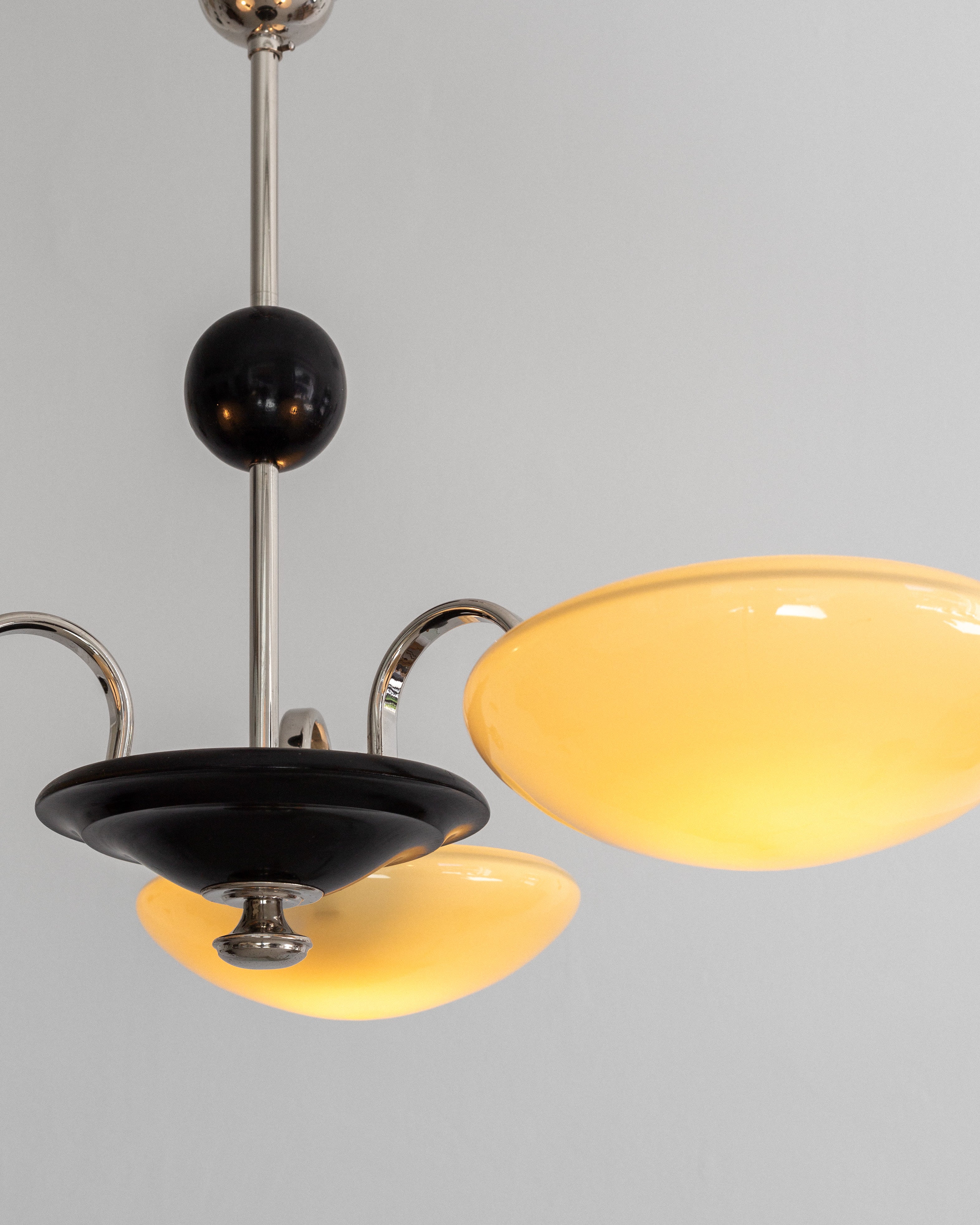 Swedish Modernist Ceiling Lamp, 1930s–40s — close-up