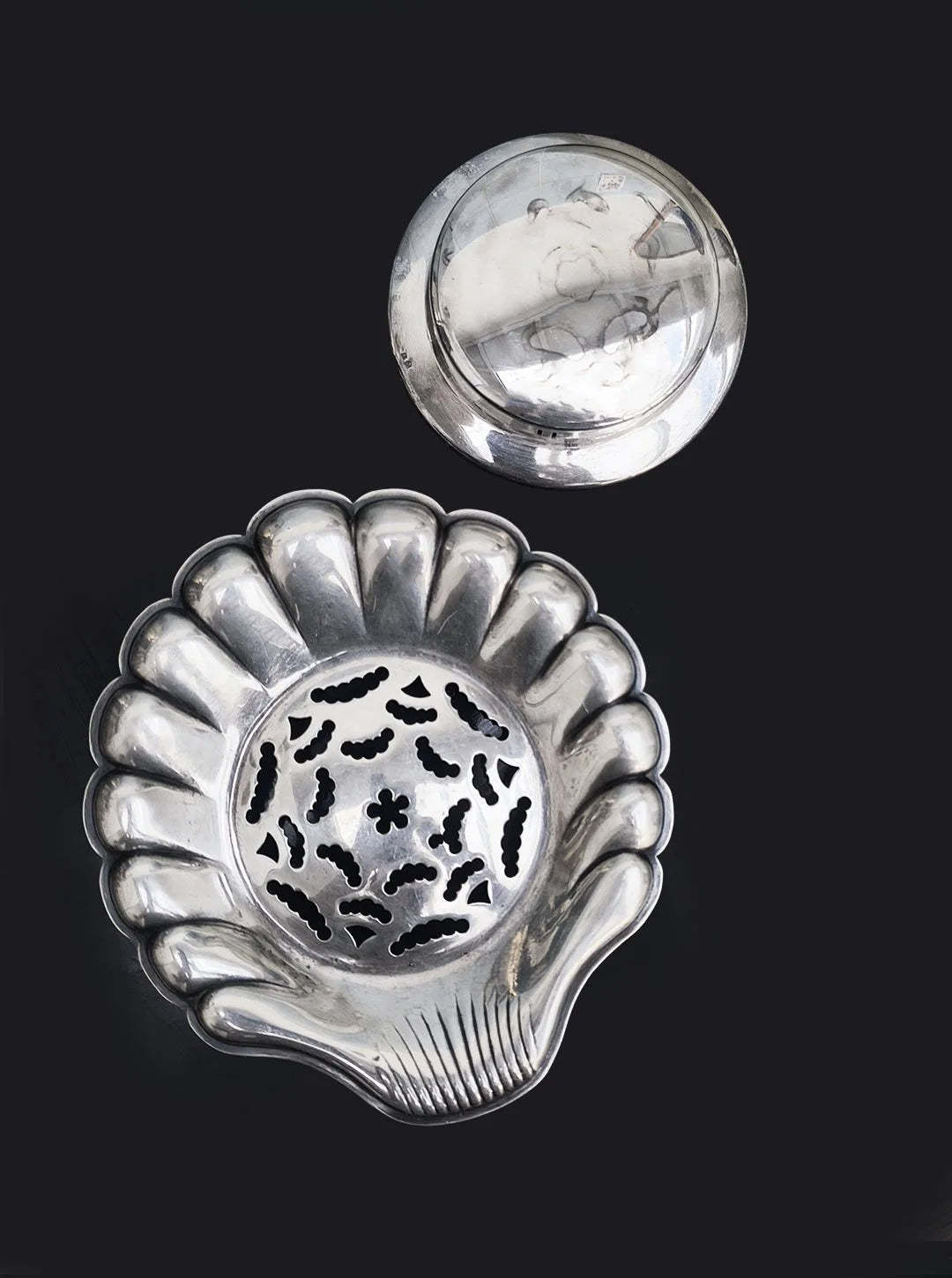 Coquillor Shell Butter Dish — side angle