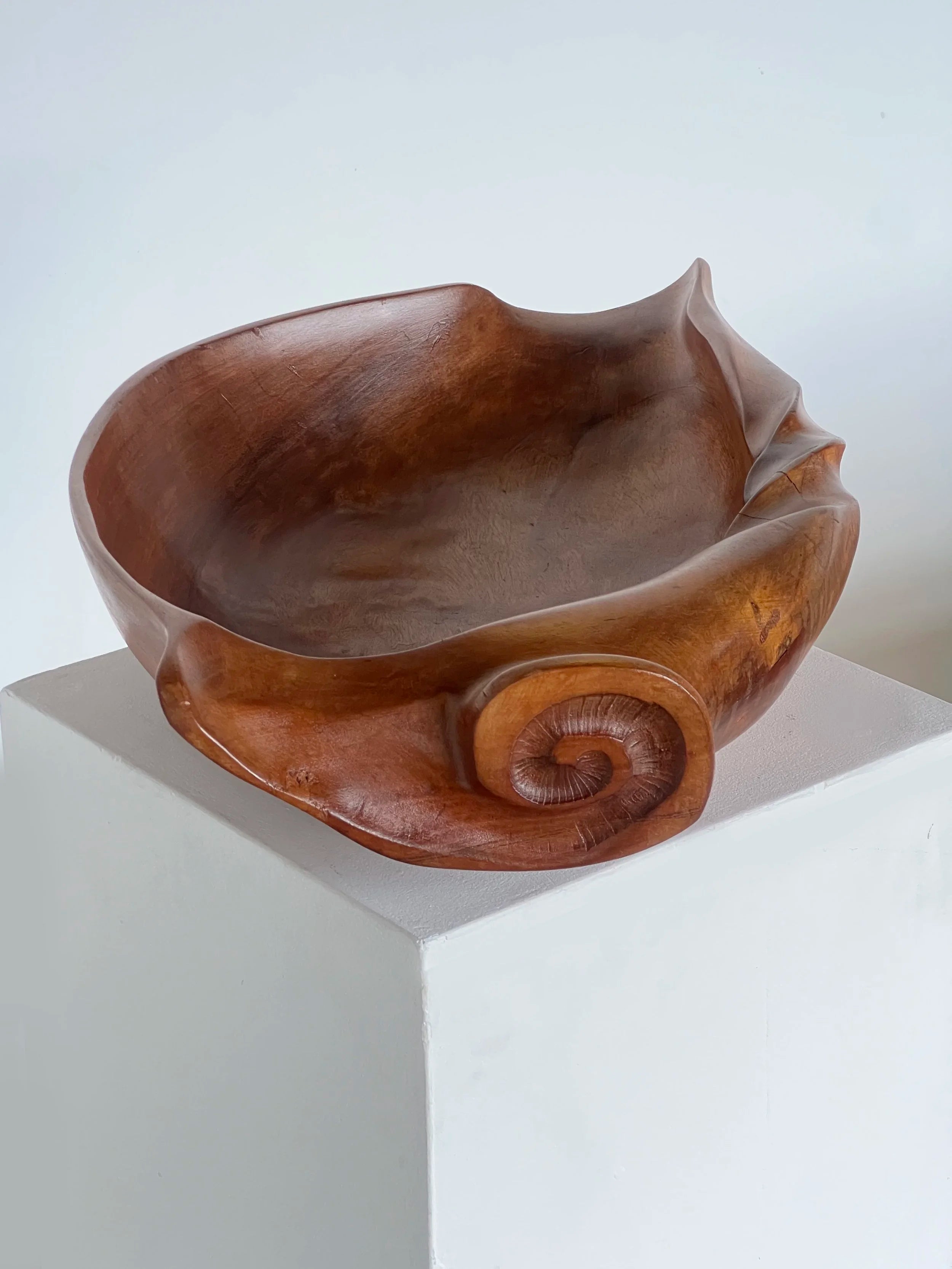 Vintage Shell Dish in Wood - Large Carved Collection by Porter Studio | The Oblist