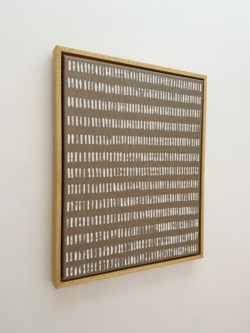 Warm White - Reversed Turf' Painting — close-up of textured canvas surface