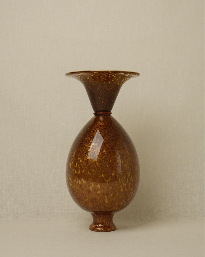 Murano Amber Speckled Glass Vase — lifestyle setting