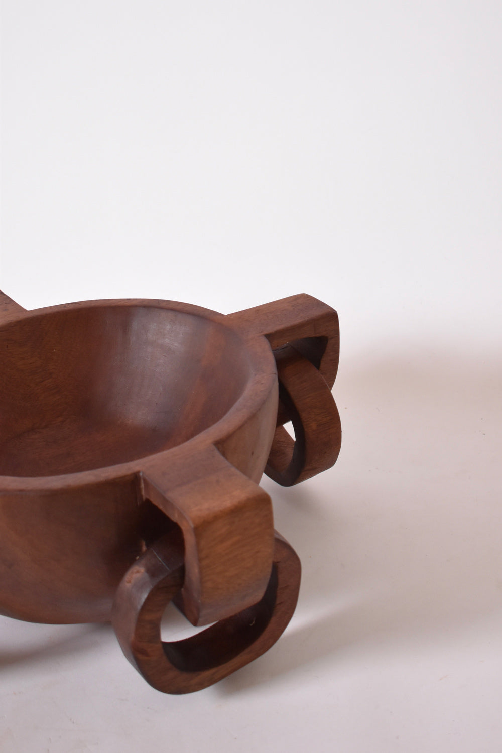 African Work Large Bowl with Handles, 1970s — lifestyle setting
