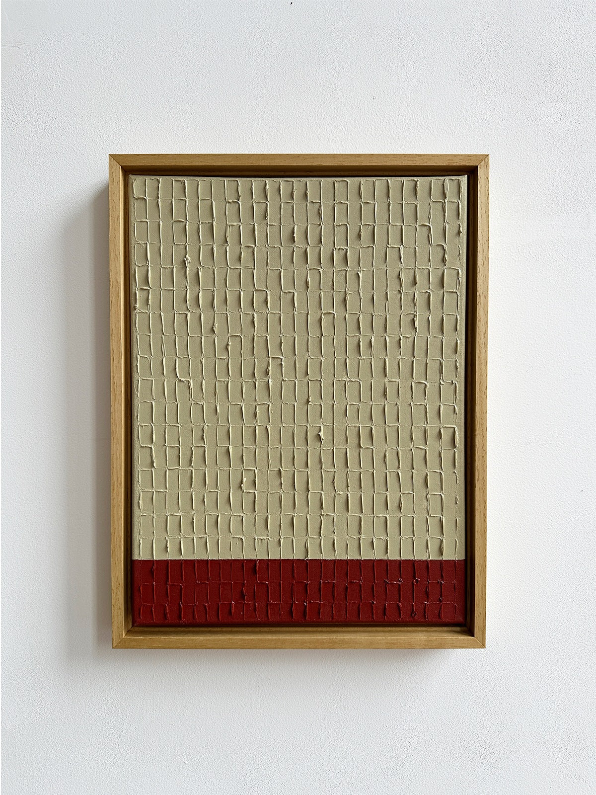 Buff Red - Signature' Painting by Roi Elmaliah | The Oblist — textured beige and red colors