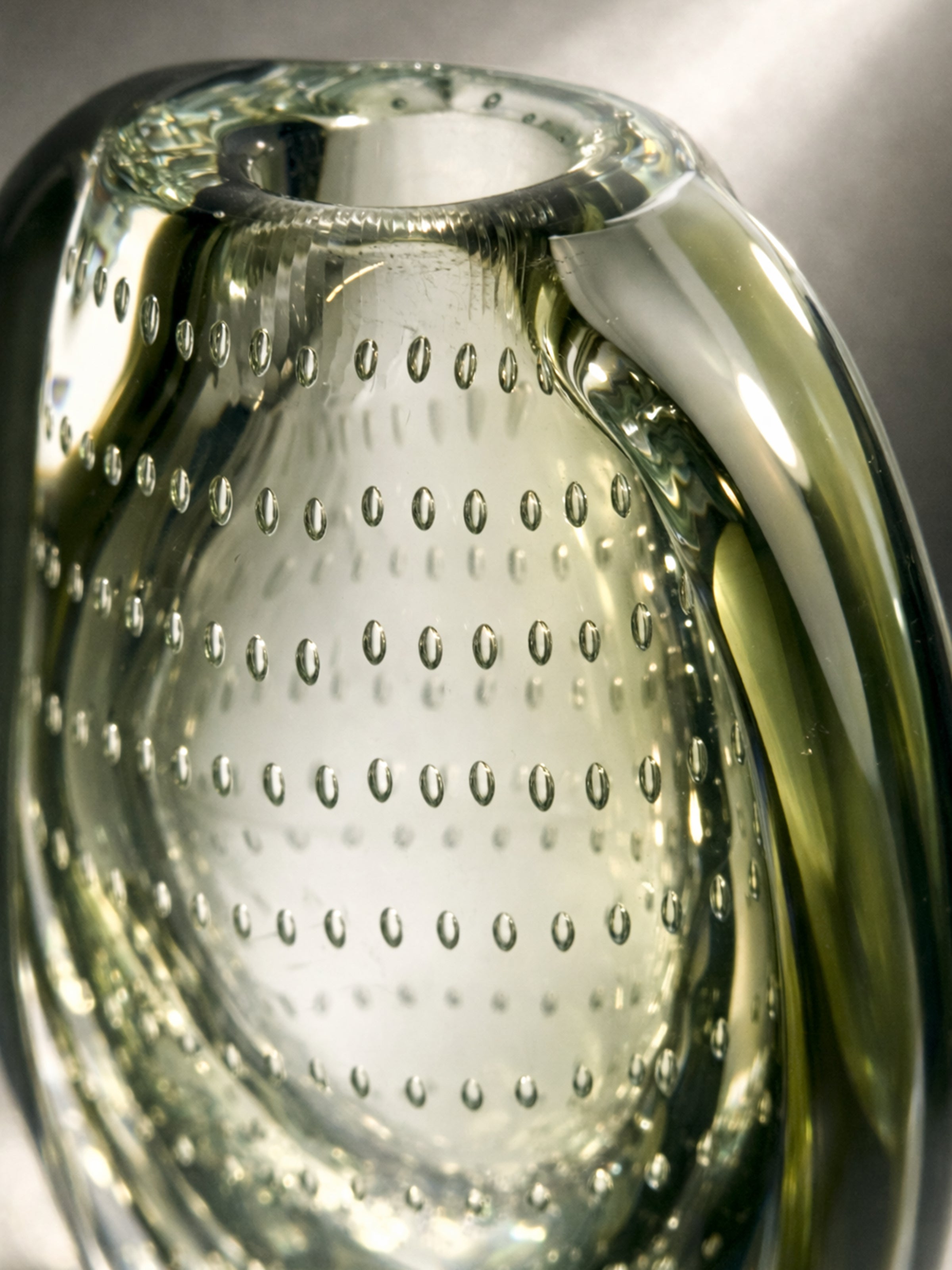 Mid Century Vase by WMF Germany - 1960s — close-up of textured glass surface