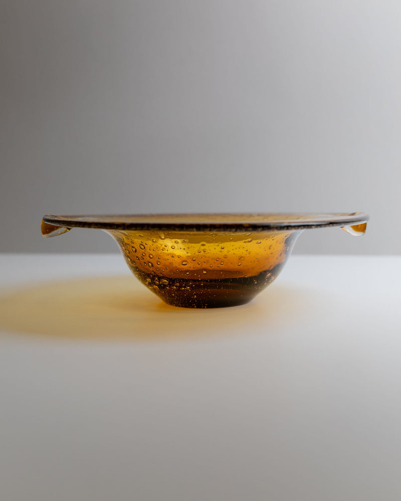 Murano Glass Bowl, Italy 1970s by Bottega Jacobs | The Oblist — amber glass, vintage design