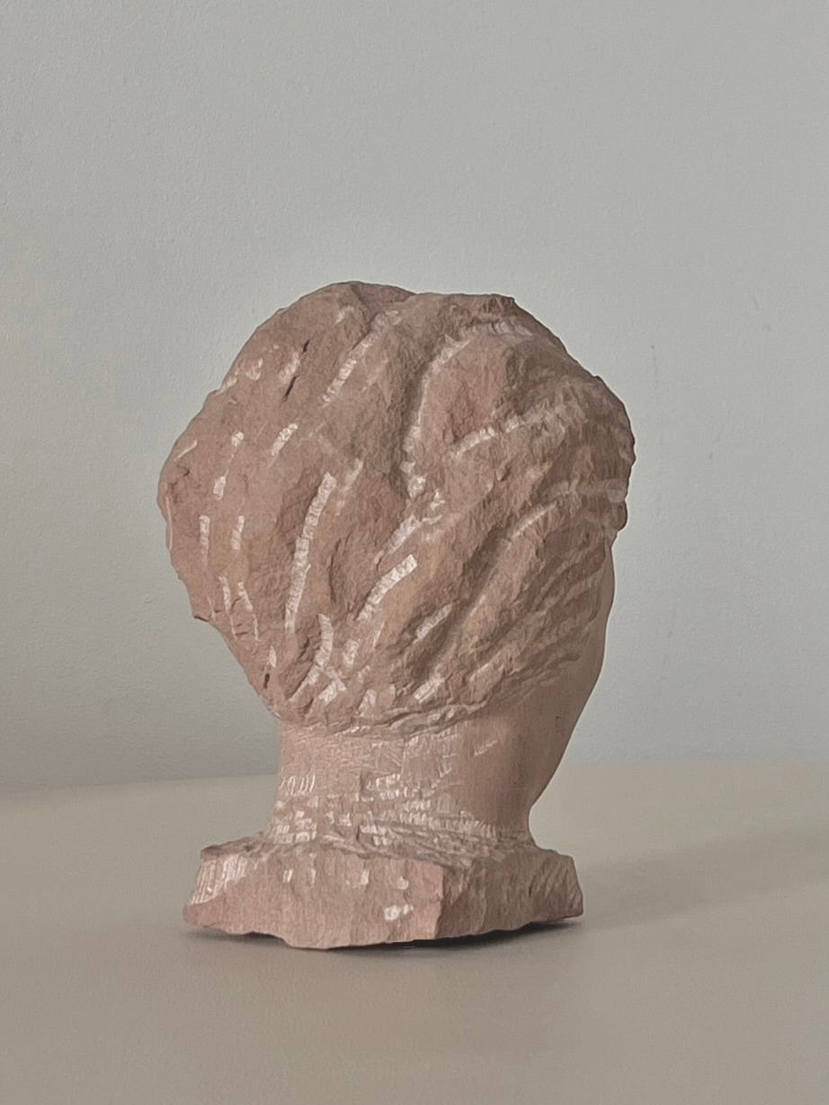 Stone Bust by Helge W. Högbom 1950s