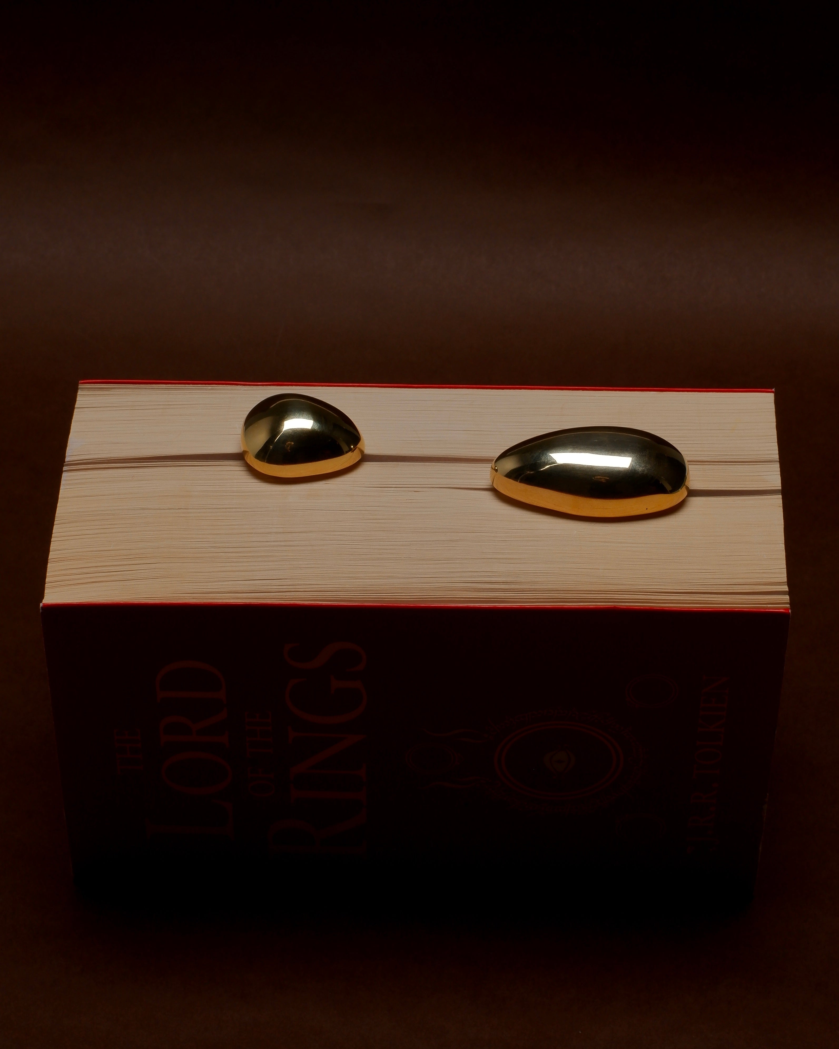 MOMI Bookmark No. 1 — back view highlighting polished brass design