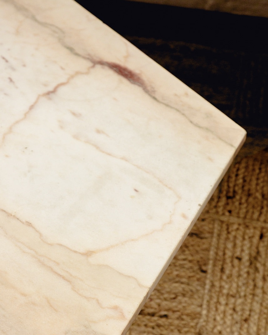 Italian Pink Marble Coffee Table