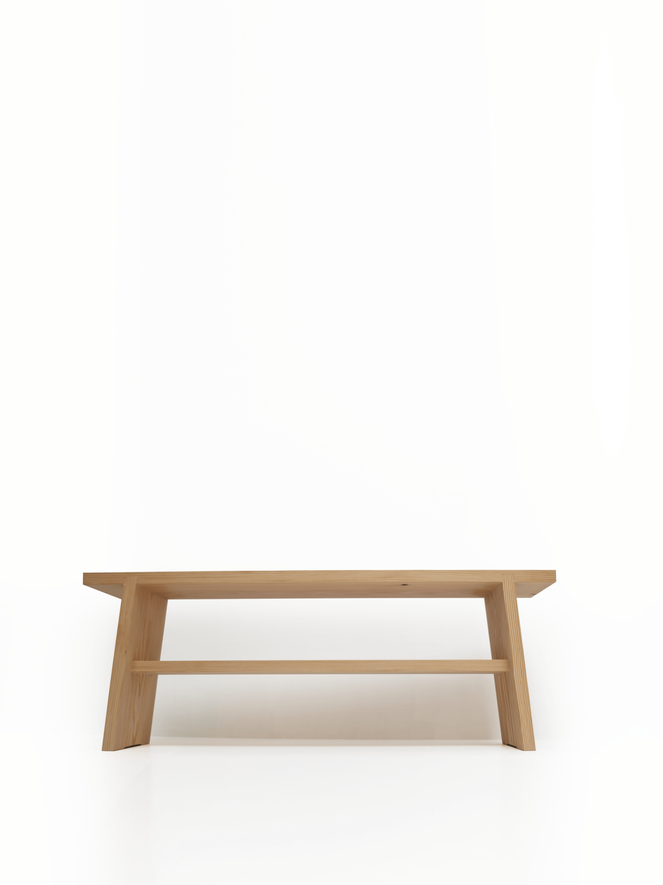 A' Bench — side angle showing natural wood finish and minimalist design