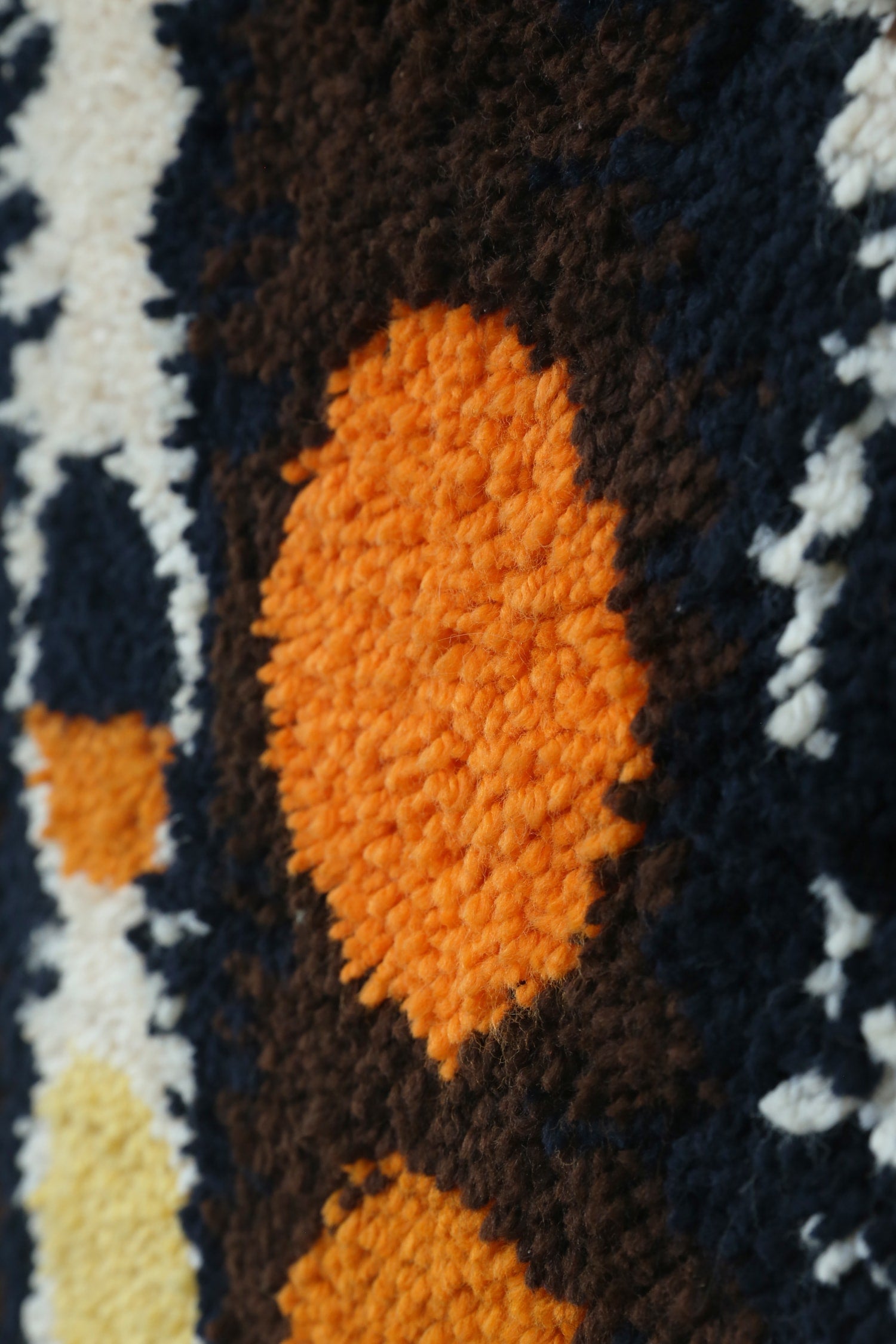 Scandinavian Textile Framed Art — close-up of textured wool fibers