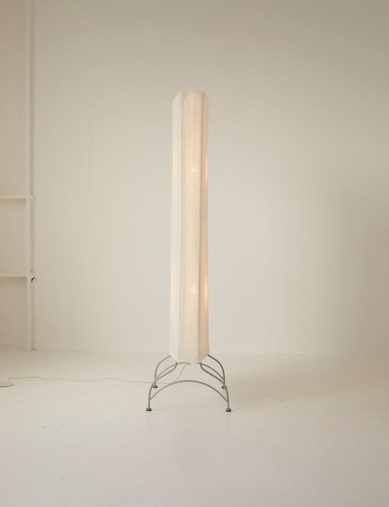 Vintage Dimmable Light Screen / Floor Lamp / Room Divider in Removable Fabric C. 2000 — detail view