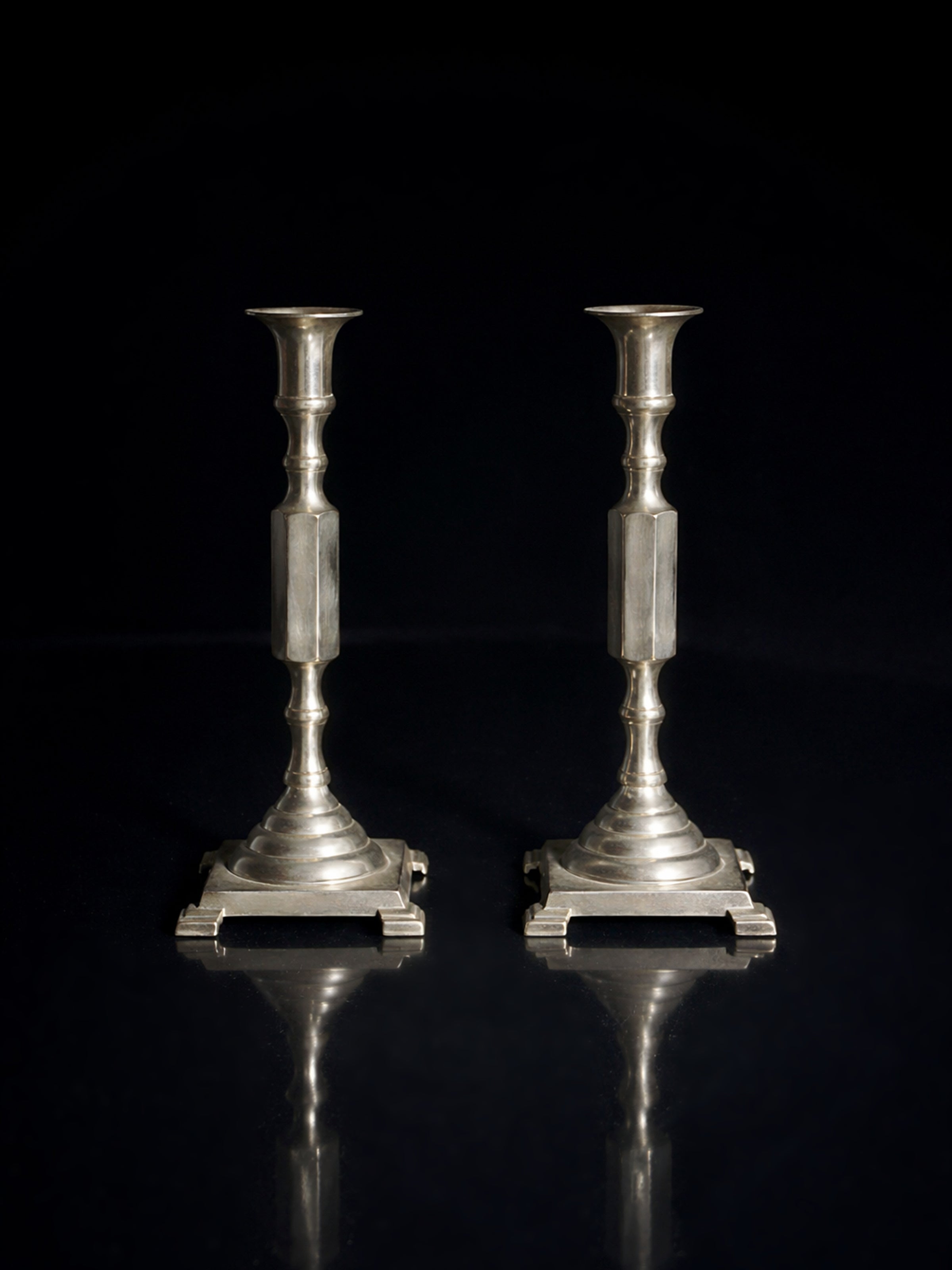 Silver plated candle holders by Dodo Vintage | The Oblist — vintage silver finish