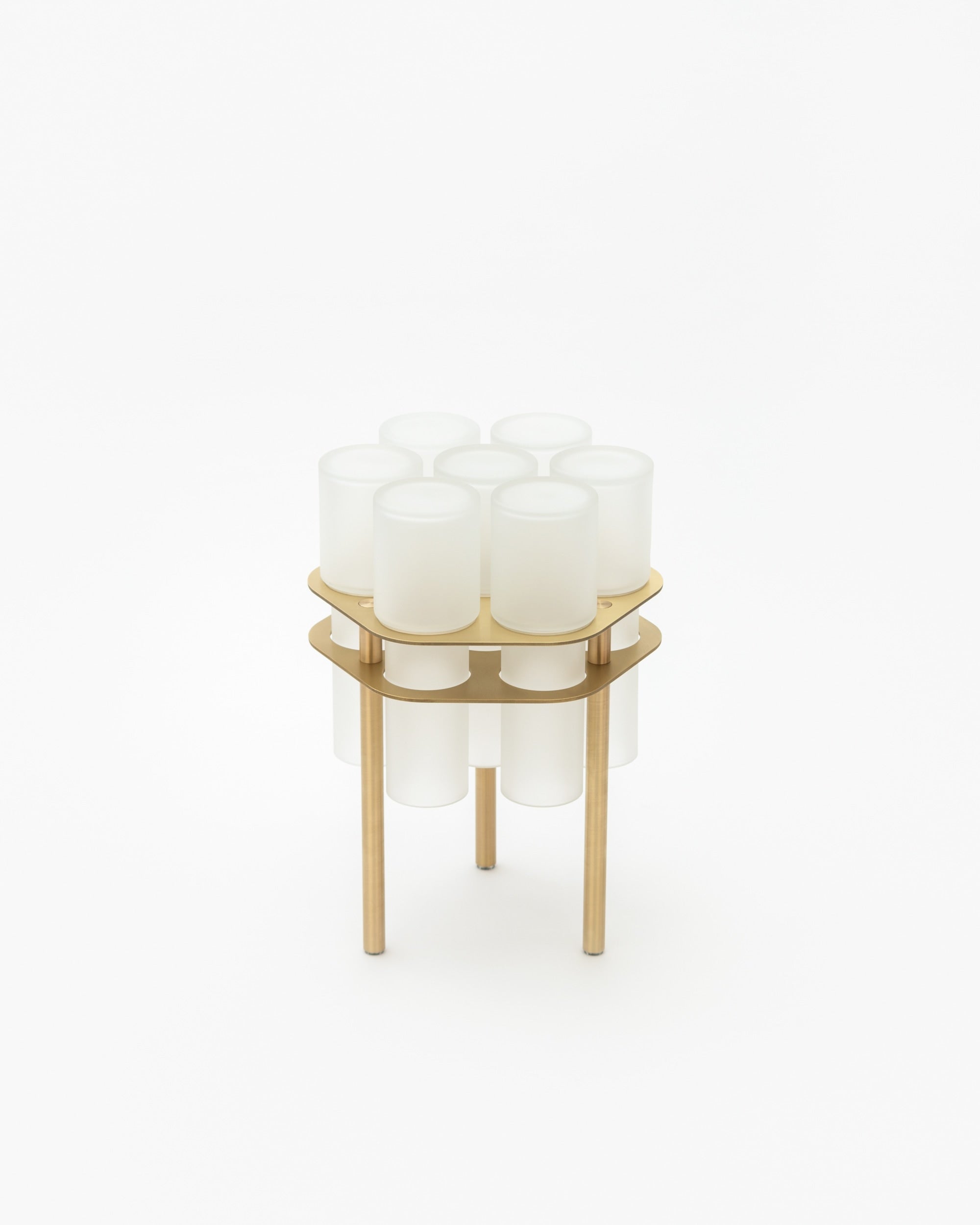SkLO Field 7 Side Table - Olivin Glass , Brushed Brass — additional view