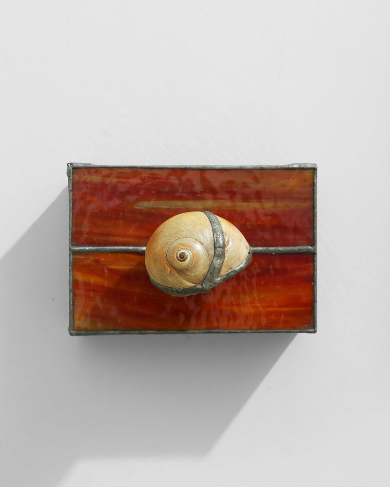 Spiral Shell Glass Jewelry Box by Villa | The Oblist — handcrafted glass, warm tones