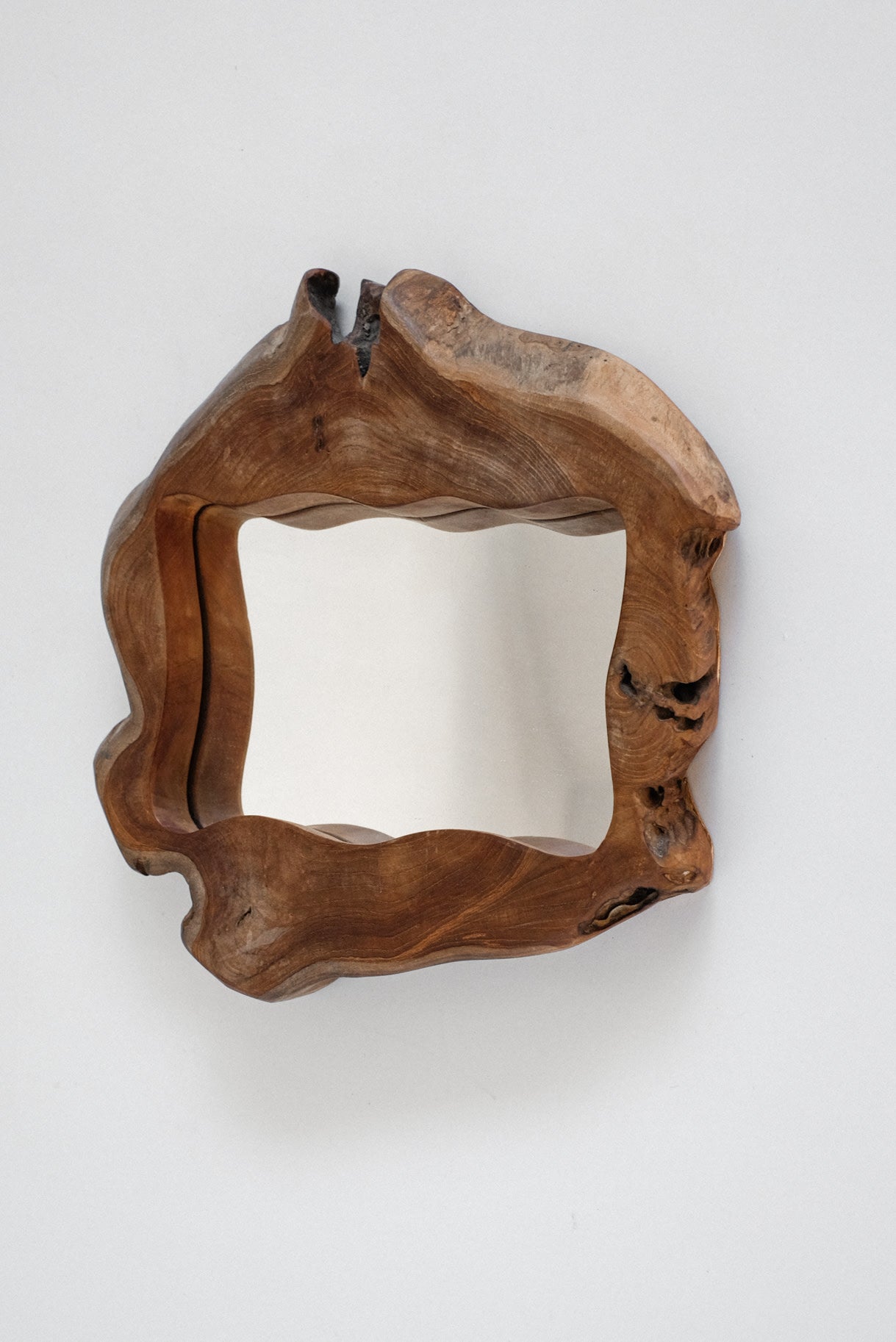Rustic Edge Accent Mirror — side angle