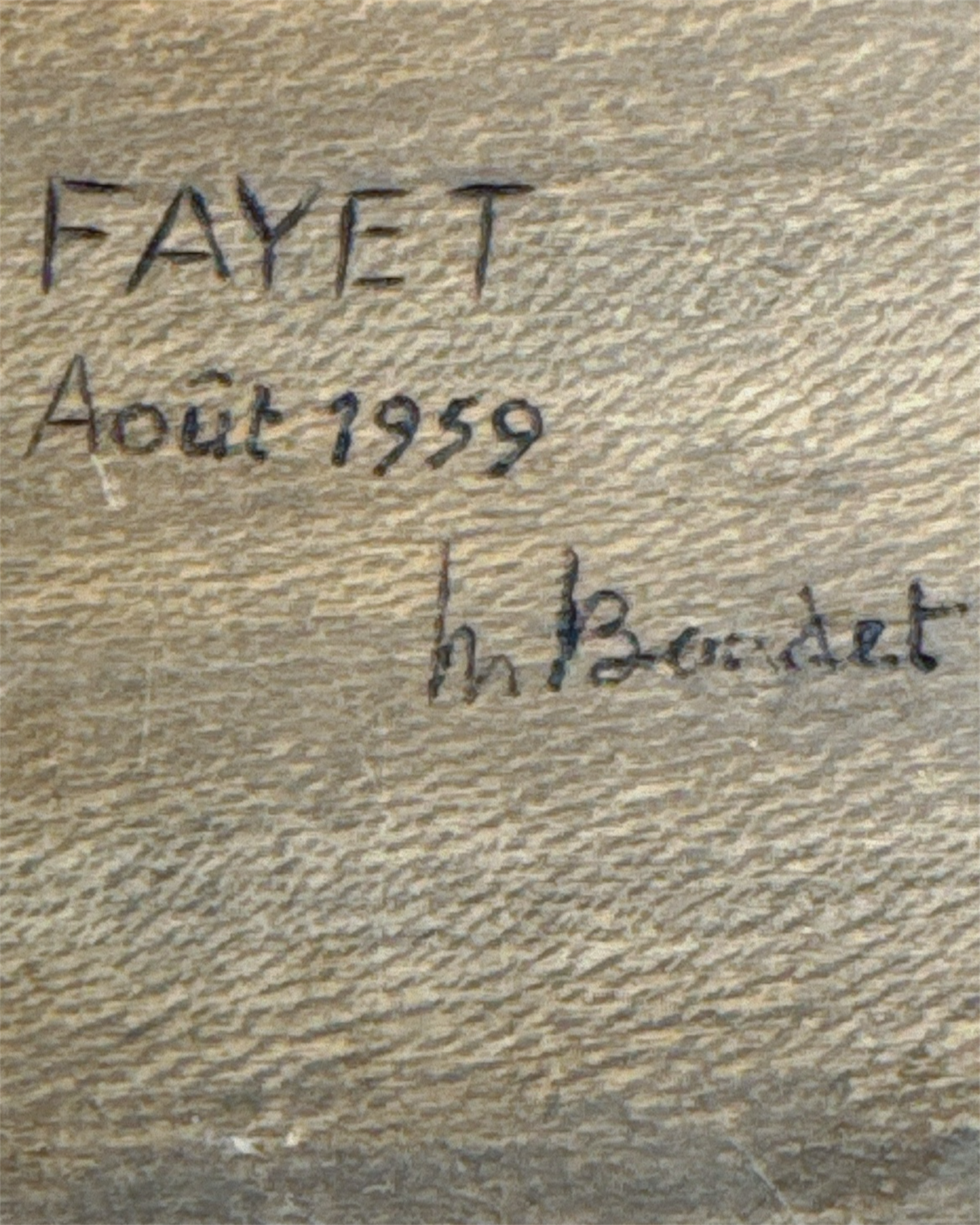 Cubist Vide Poche — back view showing engraved wood detail