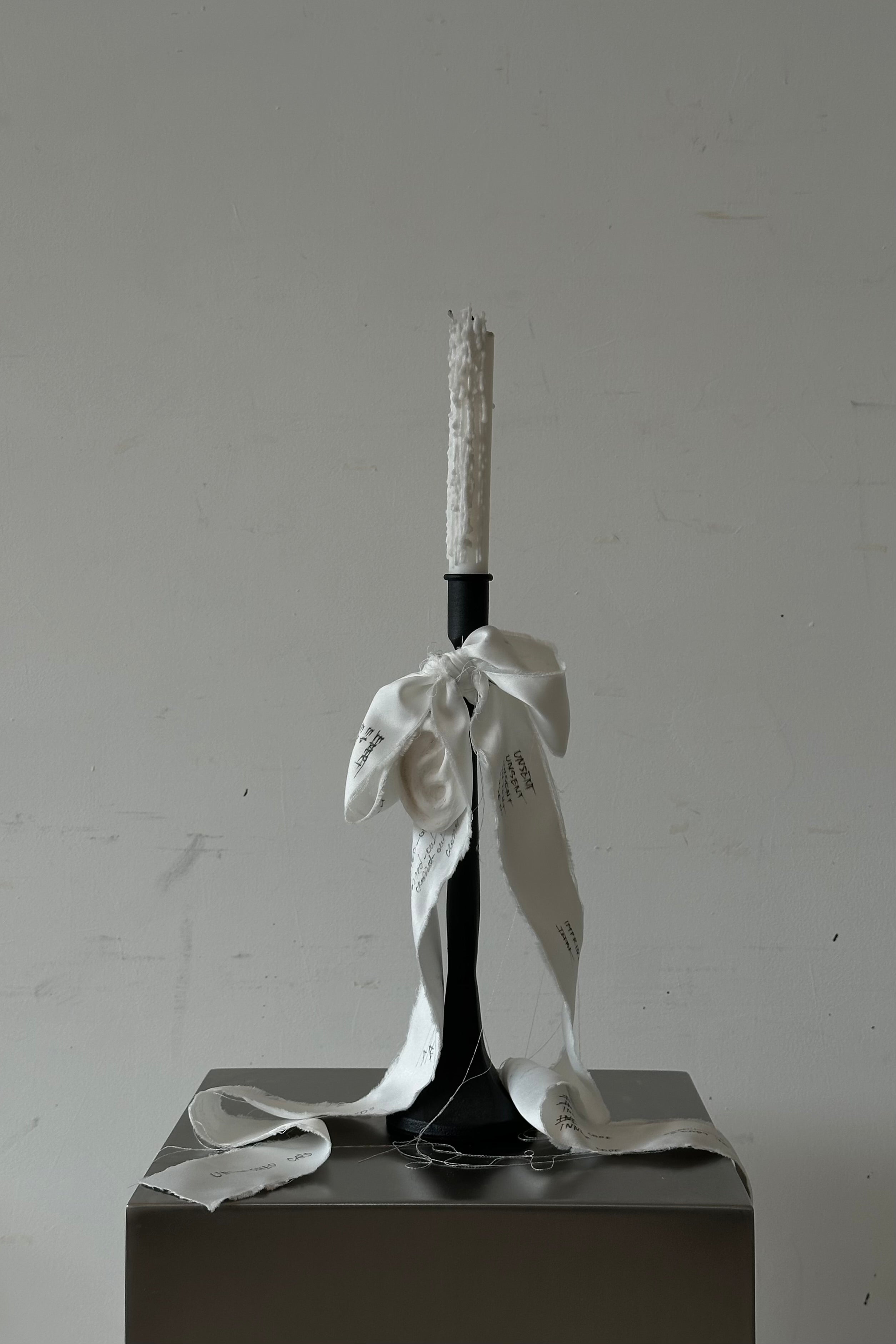 'UNSENT EAR' candleholder — close-up