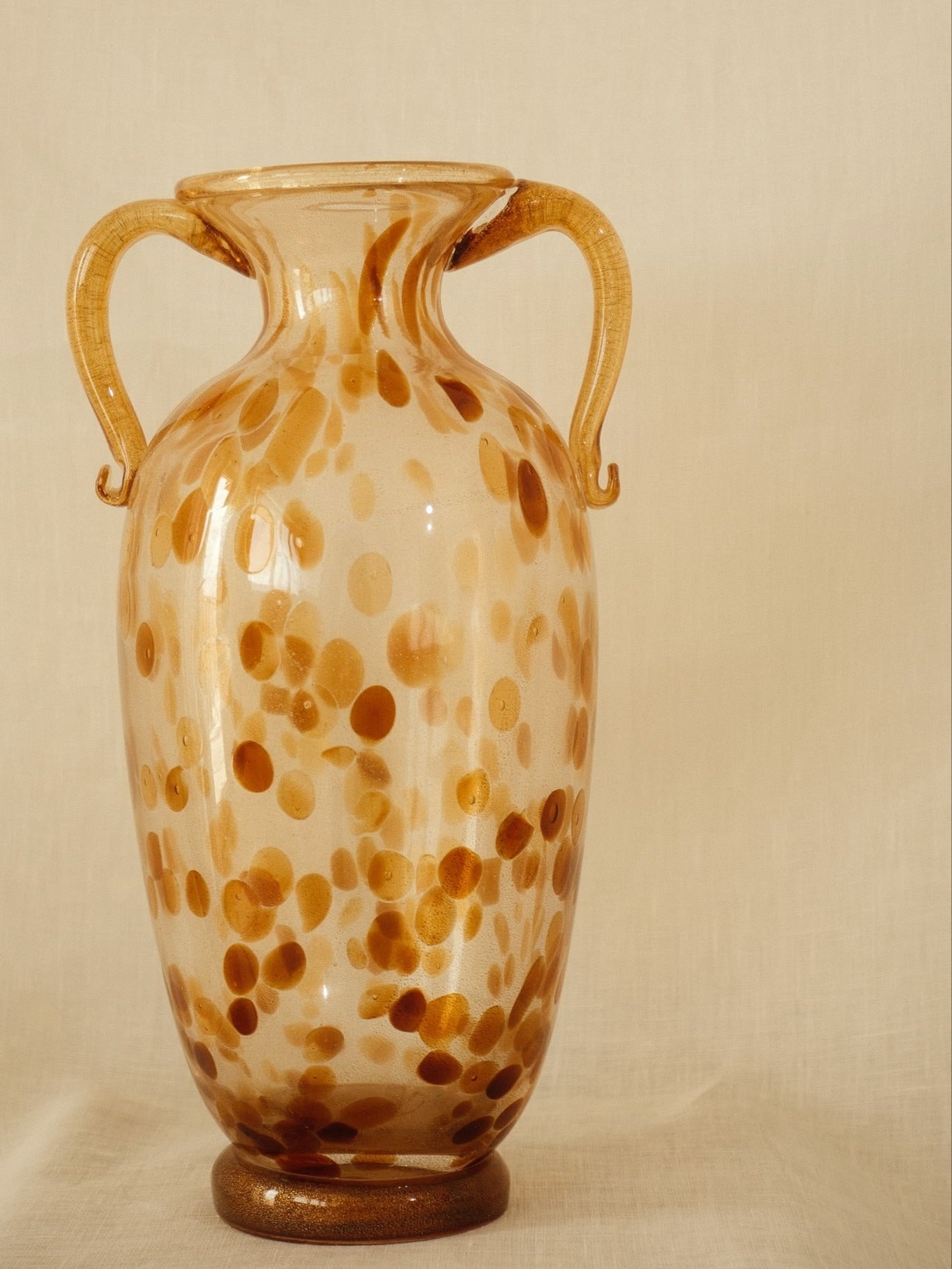 Amber Spotted Glass Amphora Vase by Truffe Studio | The Oblist