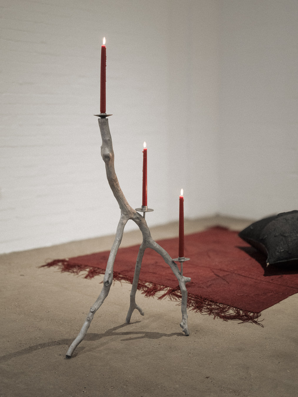 Wild Hazel Candelabra Candle Holder in Cast Aluminium Metal by Daniel Swarilov | The Oblist