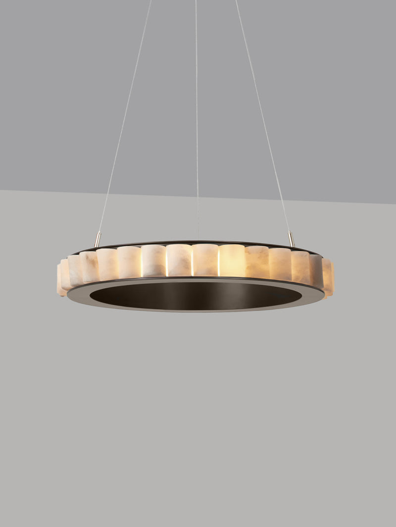 AVALON Chandelier Medium With Ceiling Rose by CTO Lighting | The Oblist — handcrafted amber glass