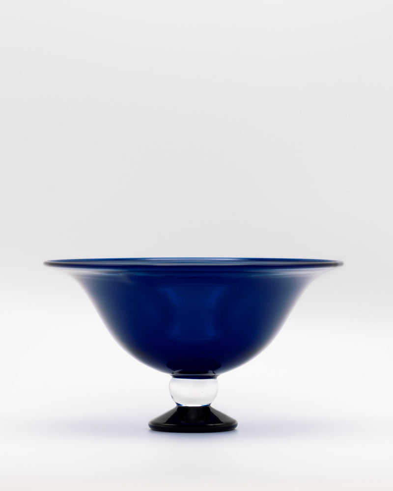 Fruit Bowl — close-up of deep blue glass with black base