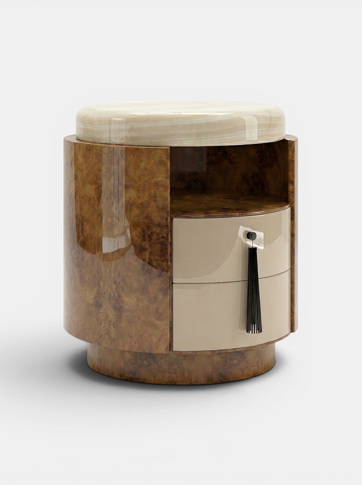  Pompon Burl Wood Honey Off-White And Ivory Onyx — detail view