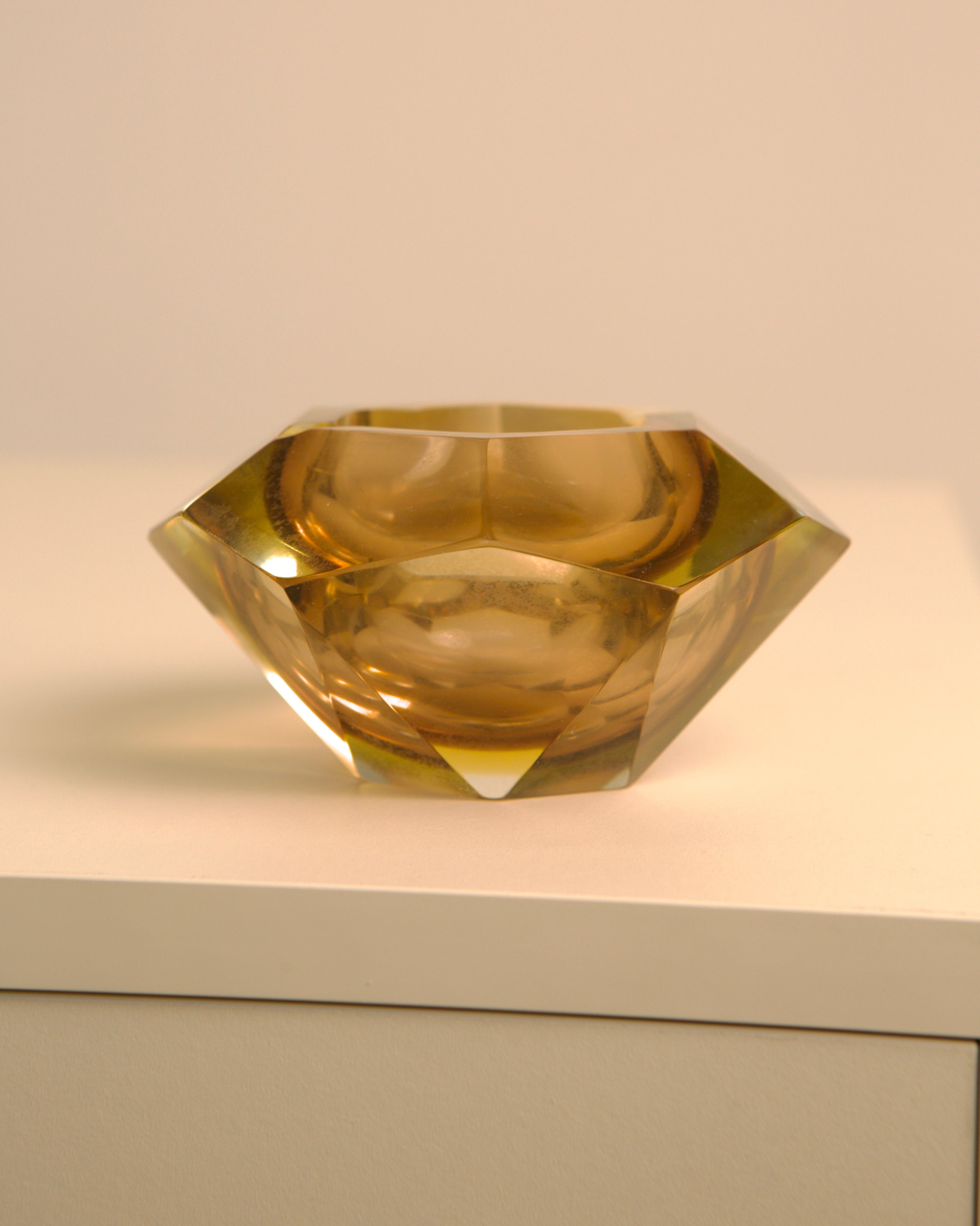 Cendrier "Diamond" en Murano par Flavio Poli pour Seguso années 80