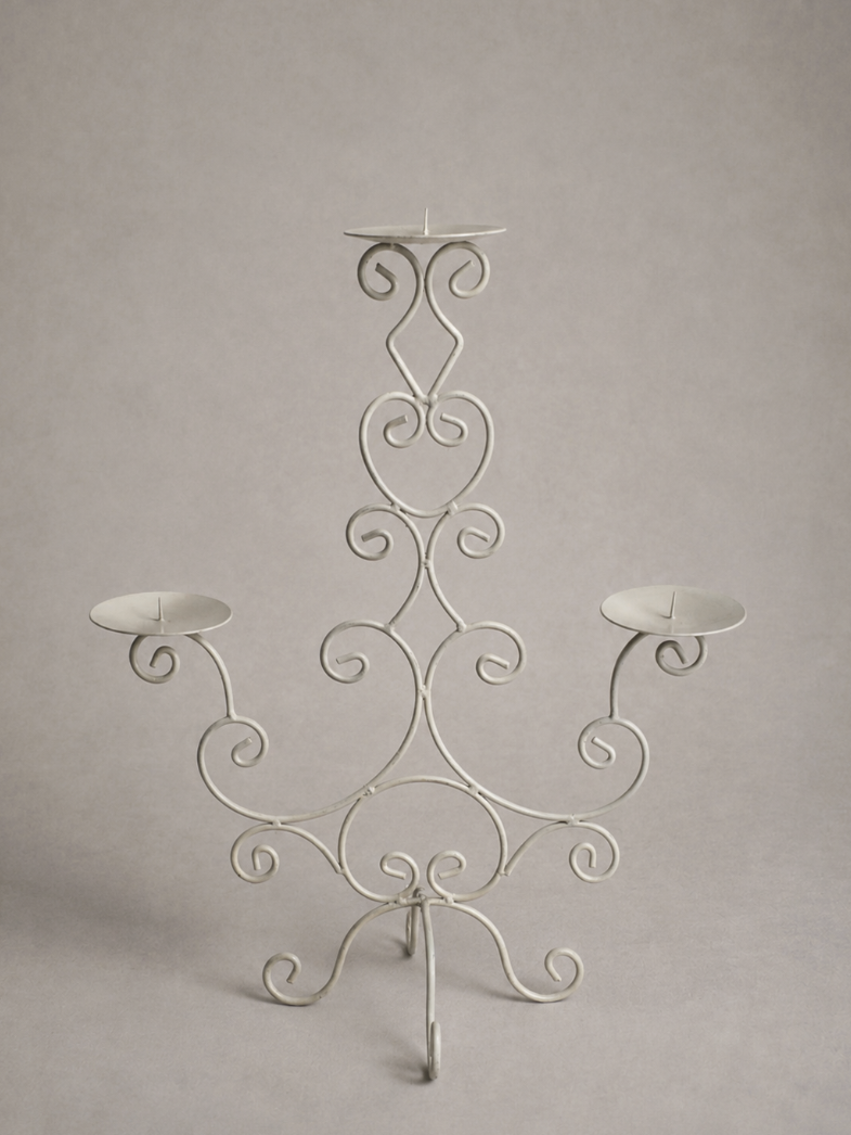 Vintage Candle Holders in Metal - 1980s French Collection — lifestyle setting