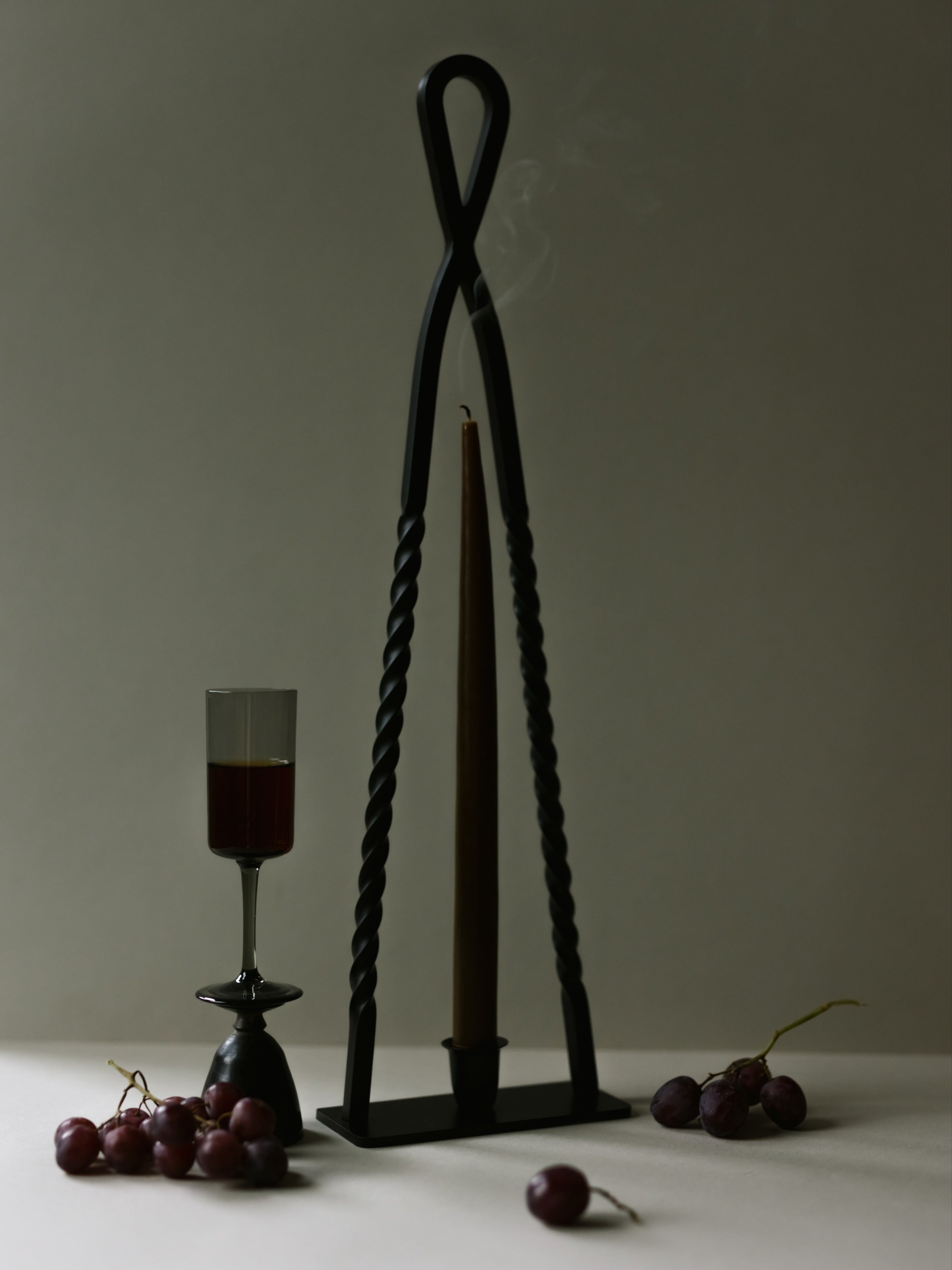 Alchemy Candle Holder by Huey Lightshop | The Oblist — black metal, modern design