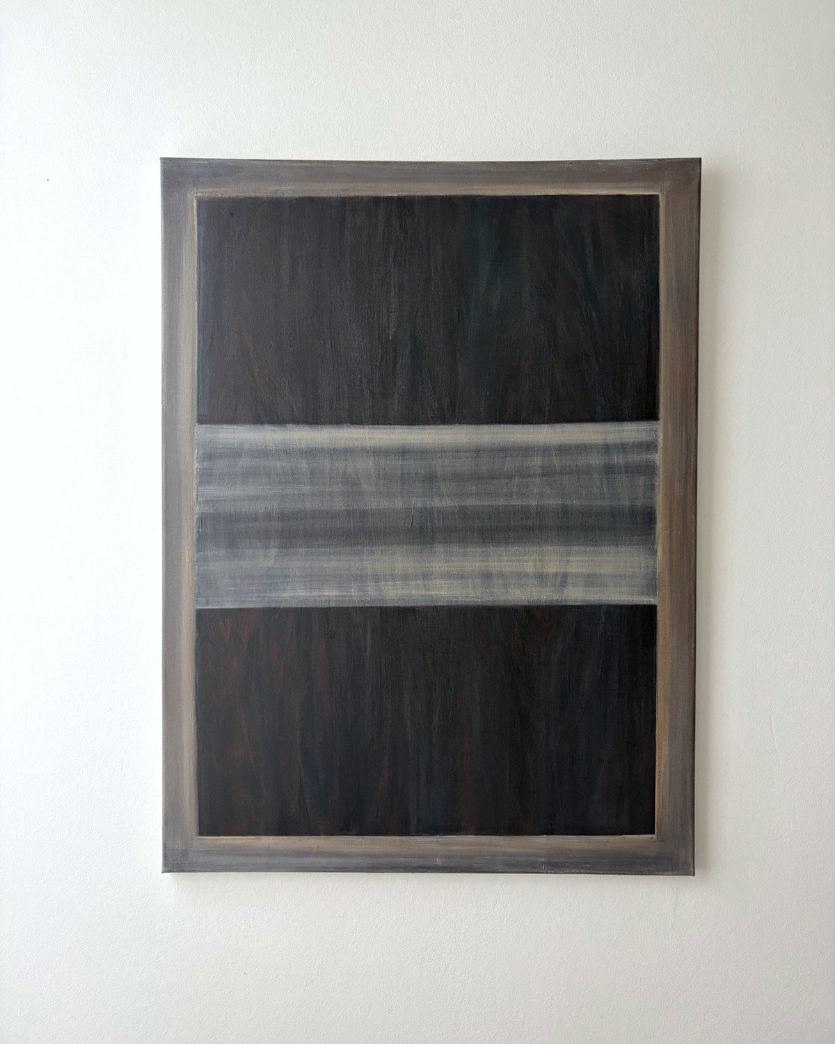 "Echoes of Wood - Greige Silence" Painting by Renée Schimio | The Oblist