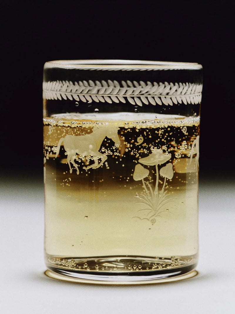 Barbro Water Glass - Set of four by Akua Objects | The Oblist — etched glass design