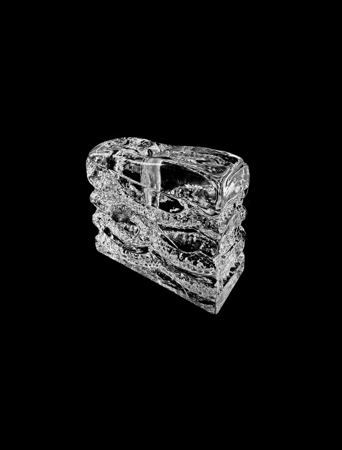 Glass and Clear Glass Vase by LA PARADE | The Oblist