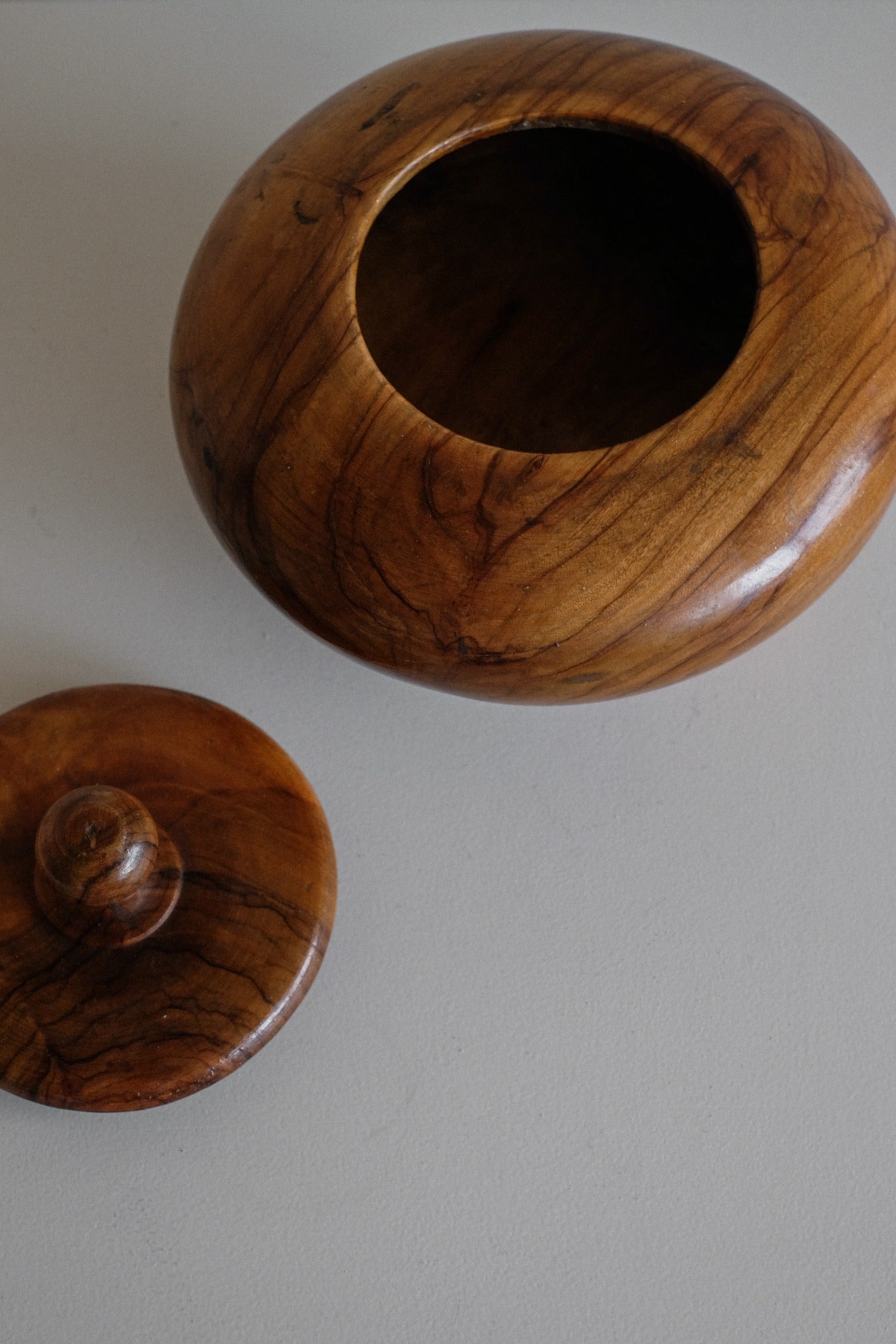 Handcrafted Wooden Lidded Bowl — lifestyle setting