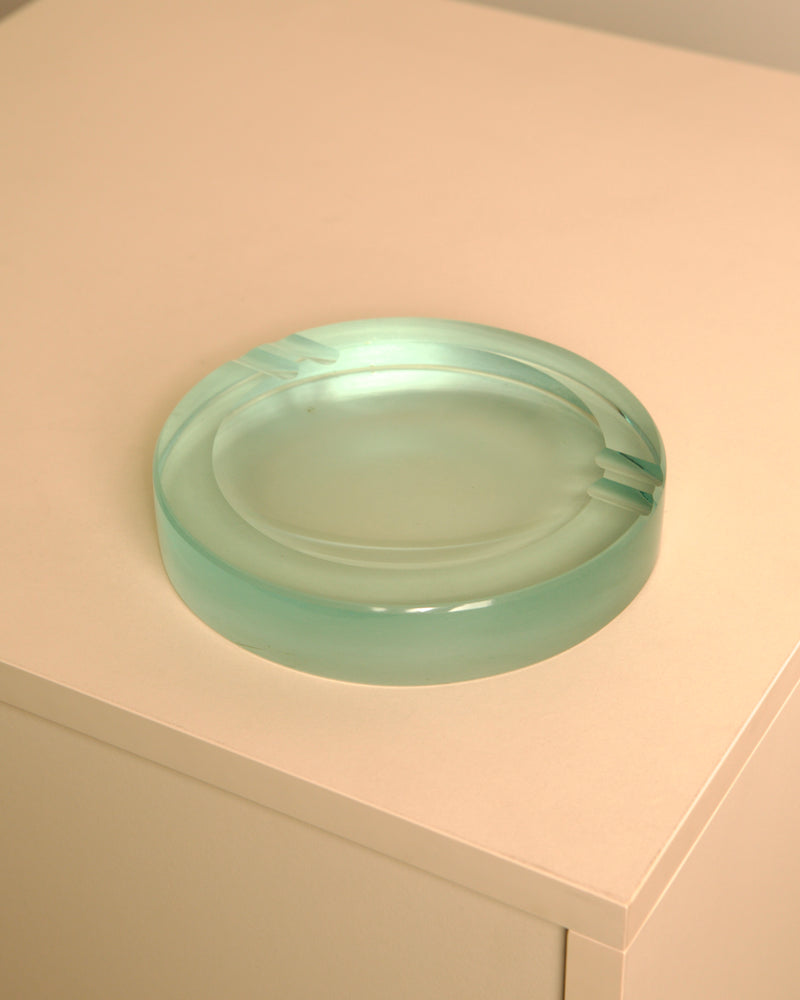Round Glass Ashtray, Fontana Arte, Italy, 1970s by Treaptyque | The Oblist