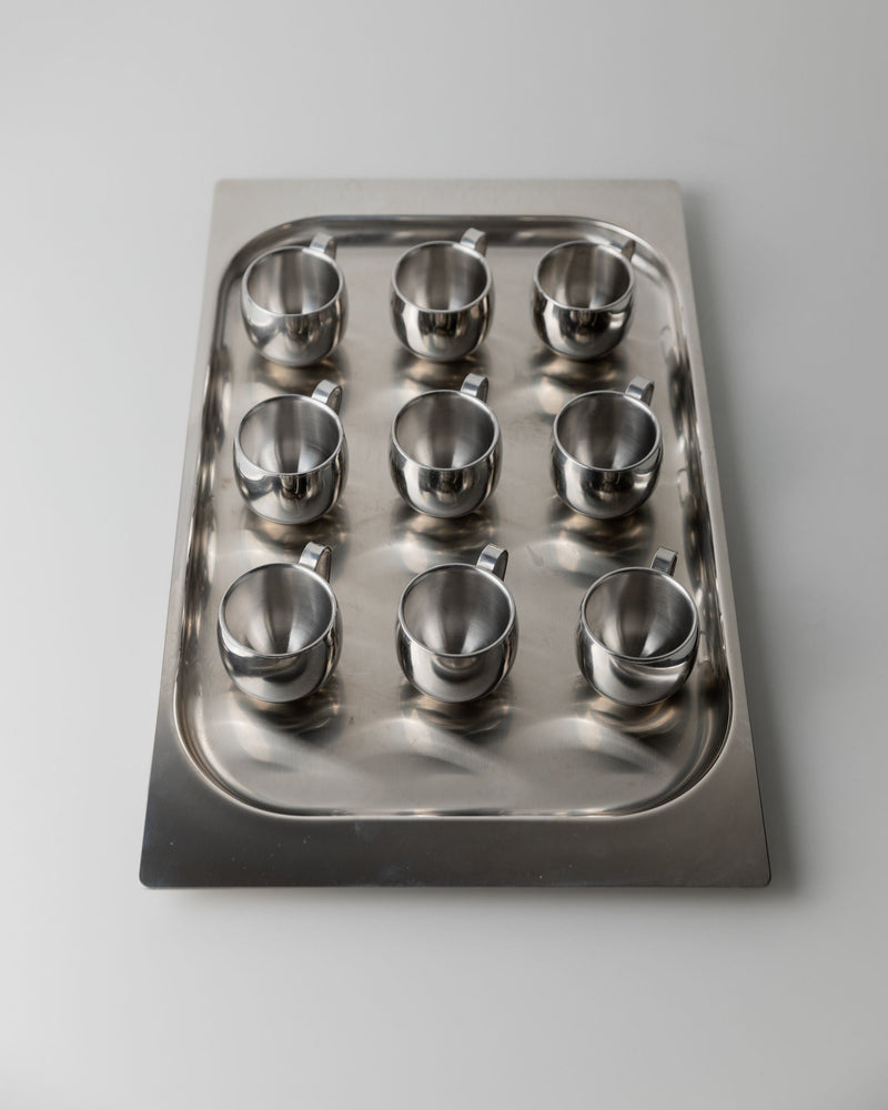 Coffee set by IMCO 70s by Bottega Jacobs | The Oblist — stainless steel, modern design
