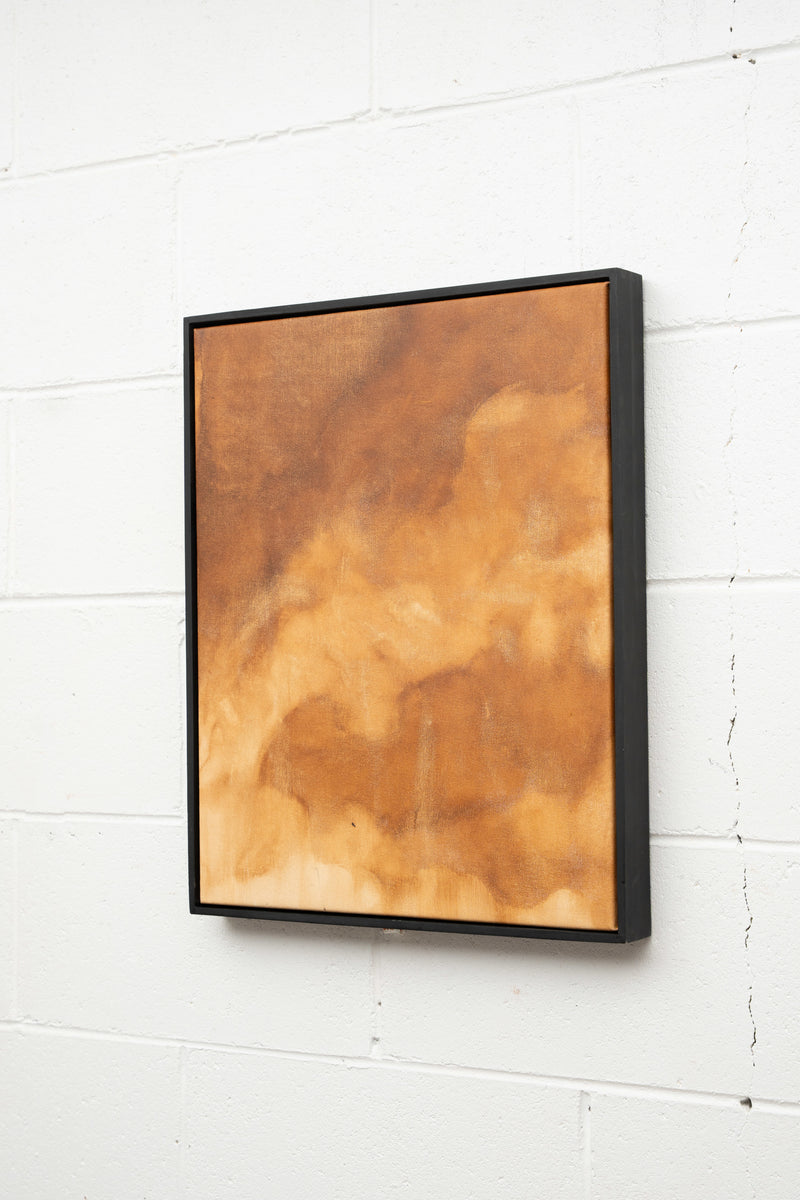 “Give To Me The Life I Love,” Original Artwork — close-up of warm brown tones on canvas