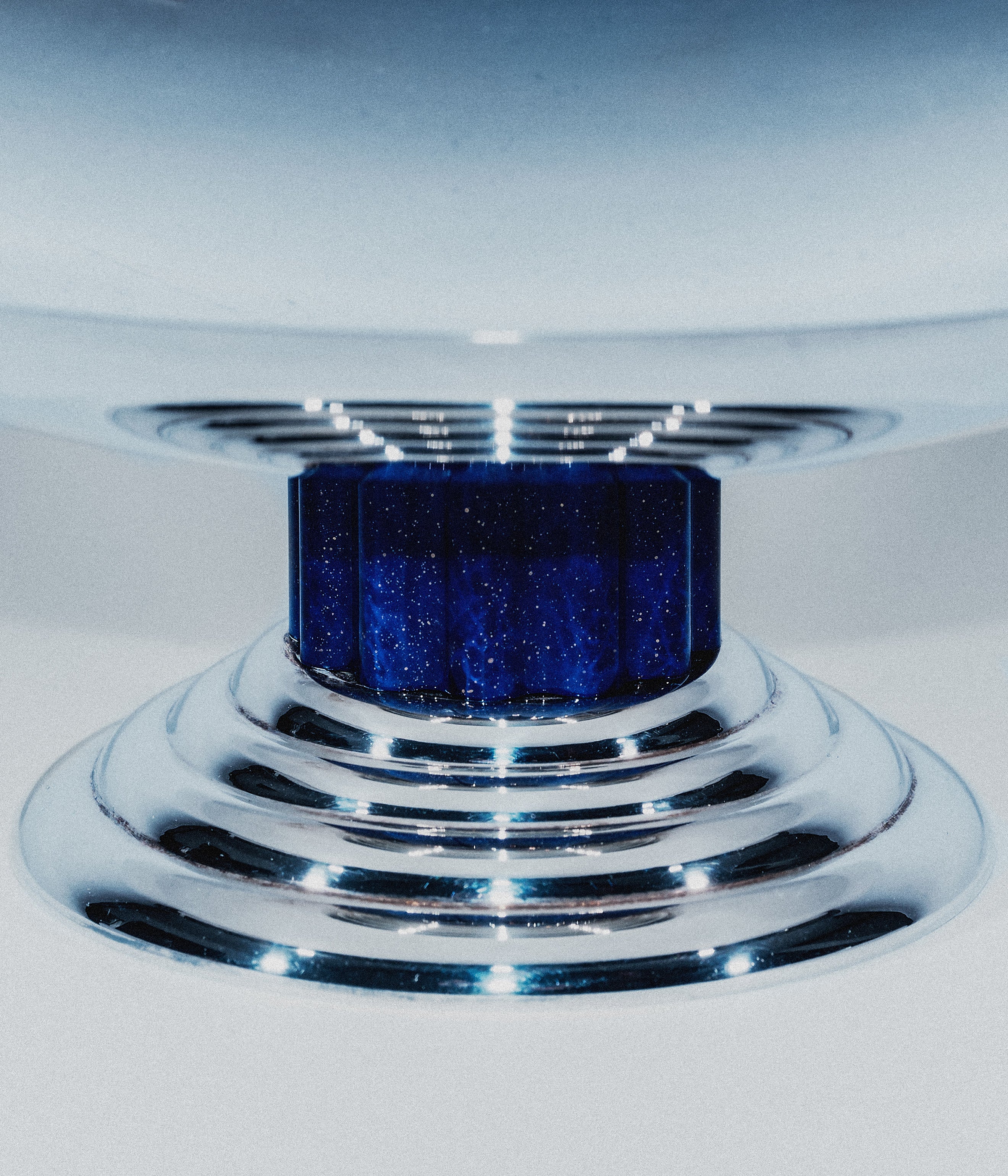 Maison Puiforcat, Silver-Plated Tazza after Jean Puiforcat, Art Deco Style, France, c.1990 — detail view